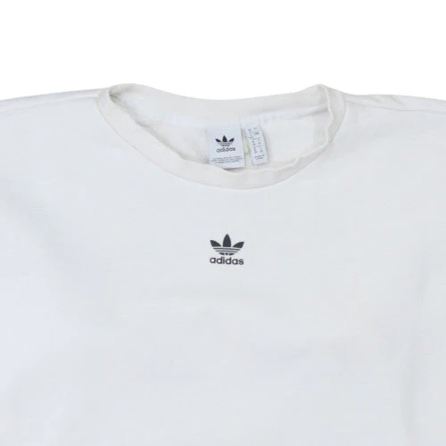 Adidas Womens White Crew Neck Pullover Sweatshirt Size 12 - Image 8
