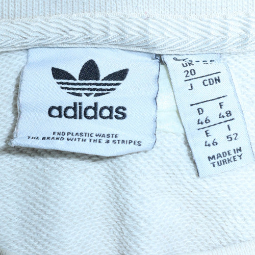 Adidas Womens White Crew Neck Pullover Sweatshirt Size 20 - Image 5