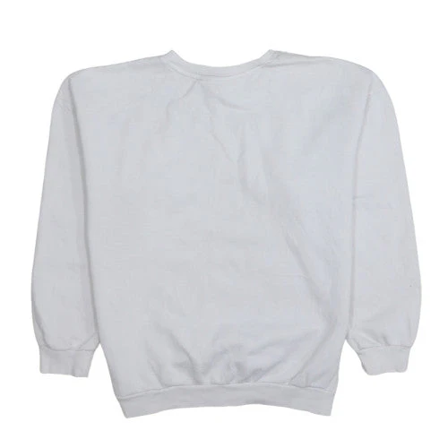 Adidas Womens White Crew Neck Pullover Sweatshirt Size 8 - Image 4