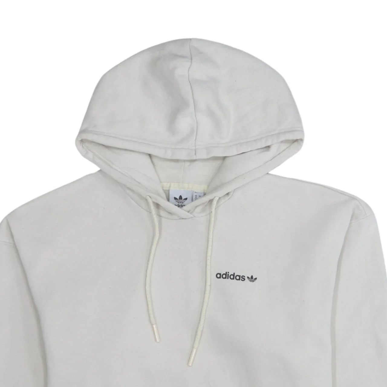 Adidas Womens White Hoodie Size 8 Pullover Hooded Sweatshirt - Image 8