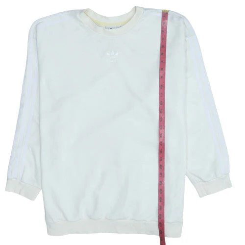 Adidas Womens White XL Crew Neck Pullover Sweatshirt - Image 3