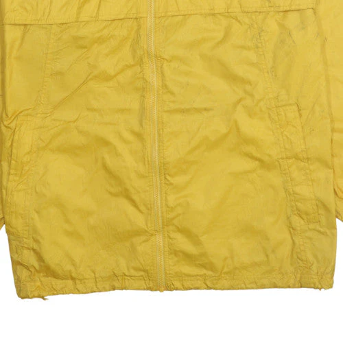 Adidas Women's Yellow Windbreaker Jacket Size 14 Hooded Zip - Image 6