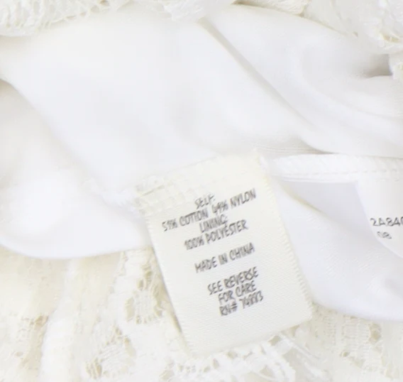 Adiva Ivory Lace 3/4 Sleeve Women’s Blouse Size M - Image 4