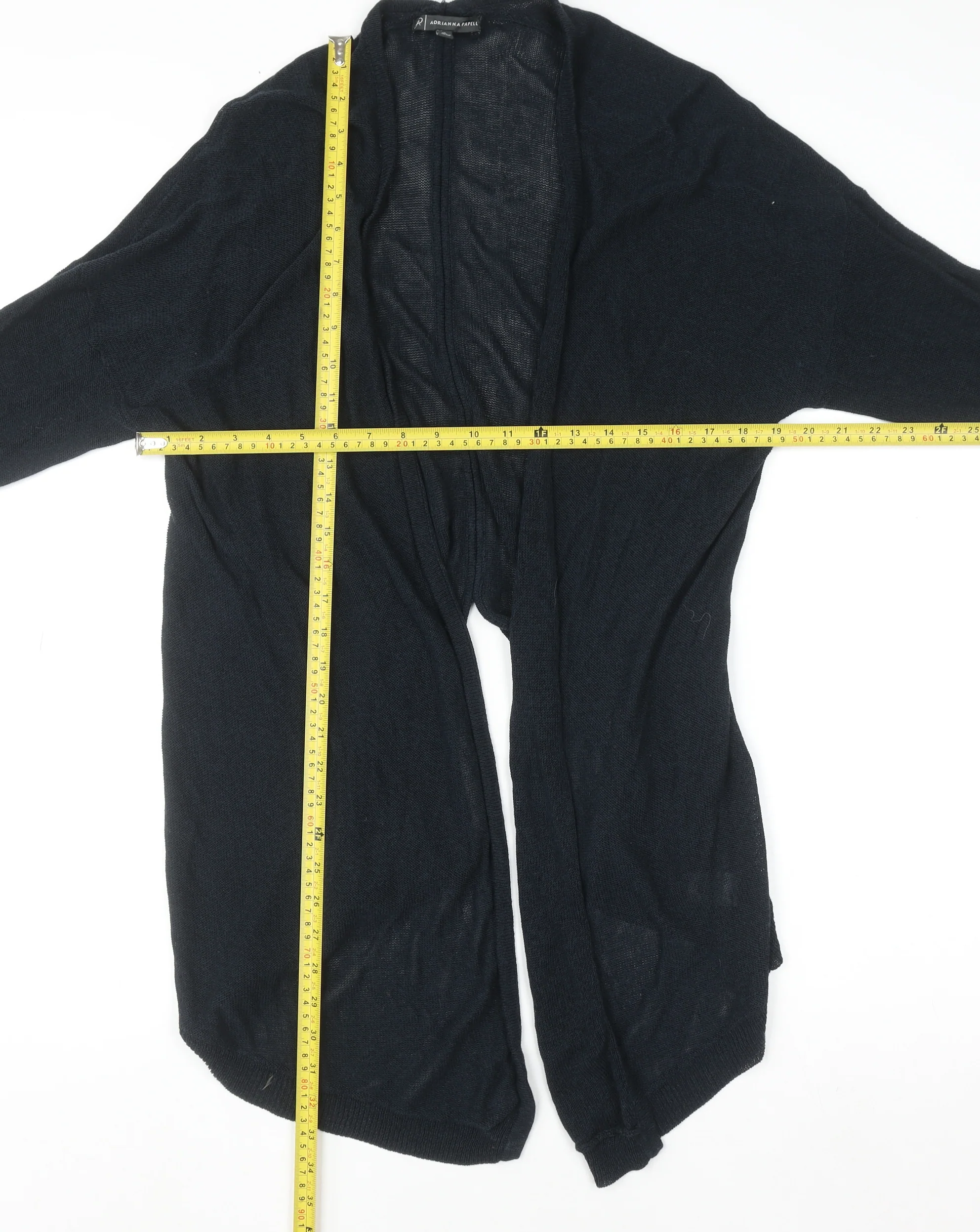 Adrianna Papell Women’s Black Knit Open Front Cardigan XL - Image 2