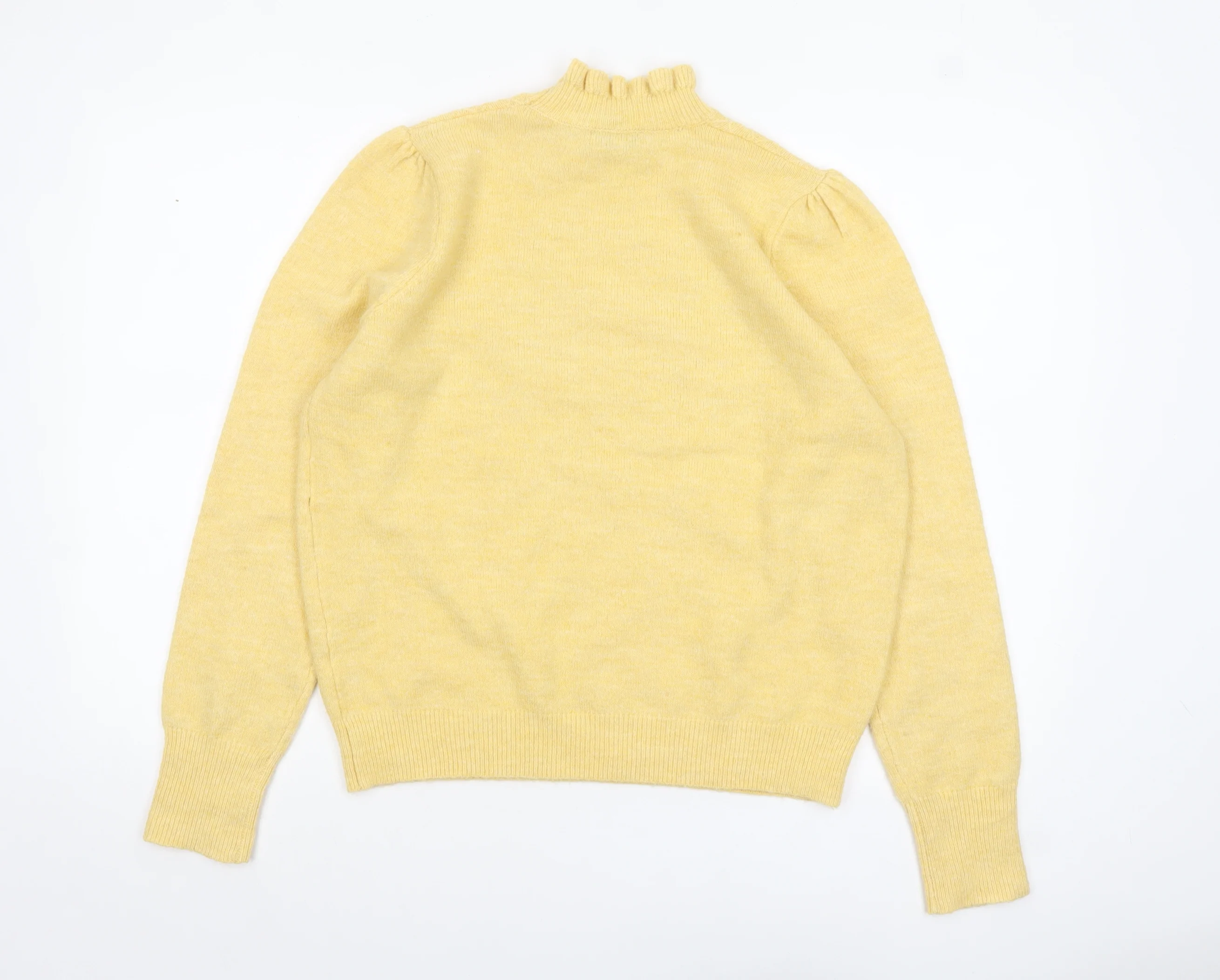 Albaray Women Yellow Mock Neck Long Sleeve Knit Jumper Size 12 - Image 3