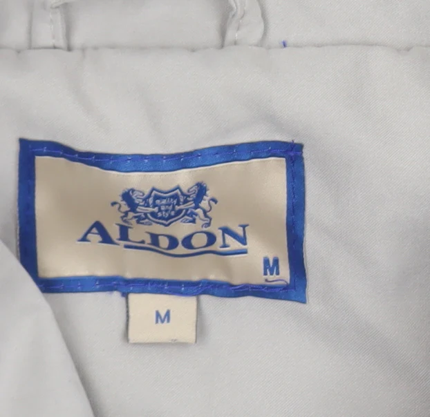 Aldon Men's Beige Classic Bomber Jacket Size M Polyester - Image 5
