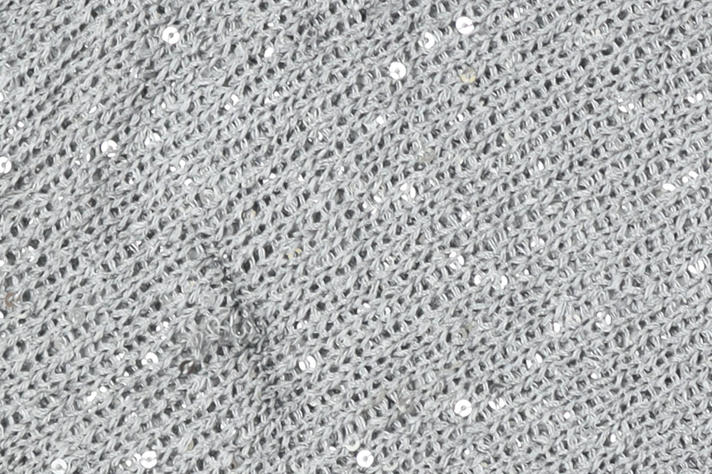 Alice Collins Women Silver Sequin Knit Cape Jumper Size 10 - Image 6