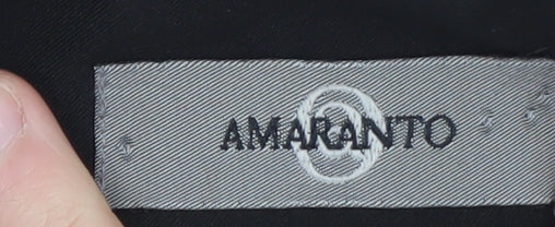Amaranto Women Black Size 14 Slim Fit Full Zip Jacket - Image 4