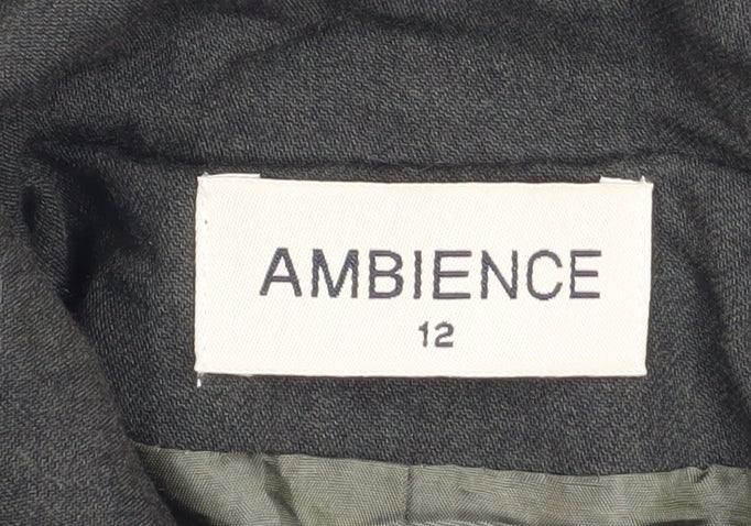 Ambience Women’s Black Zip Jacket Size 12 Classic Lined Style - Image 4