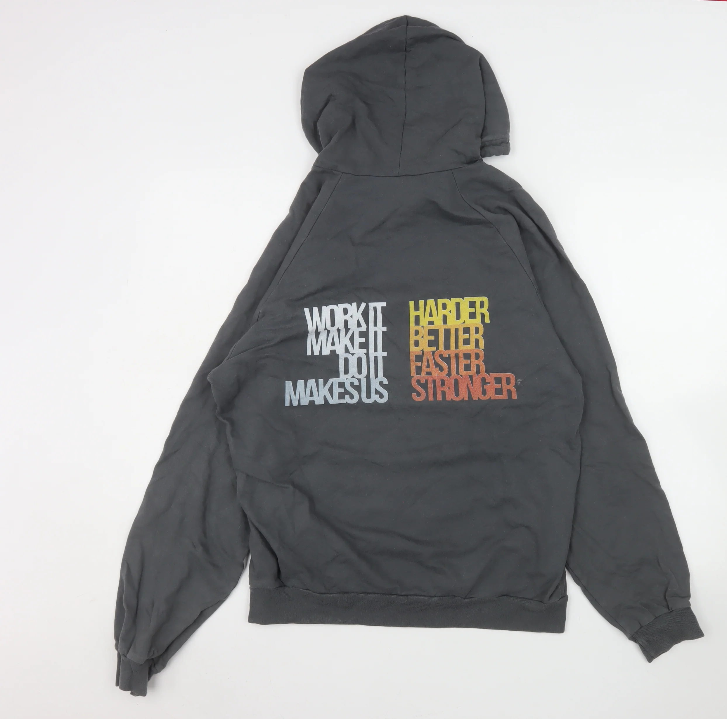 American Apparel Men’s Grey Graphic Pullover Hoodie Size M Regular Fit - Image 3