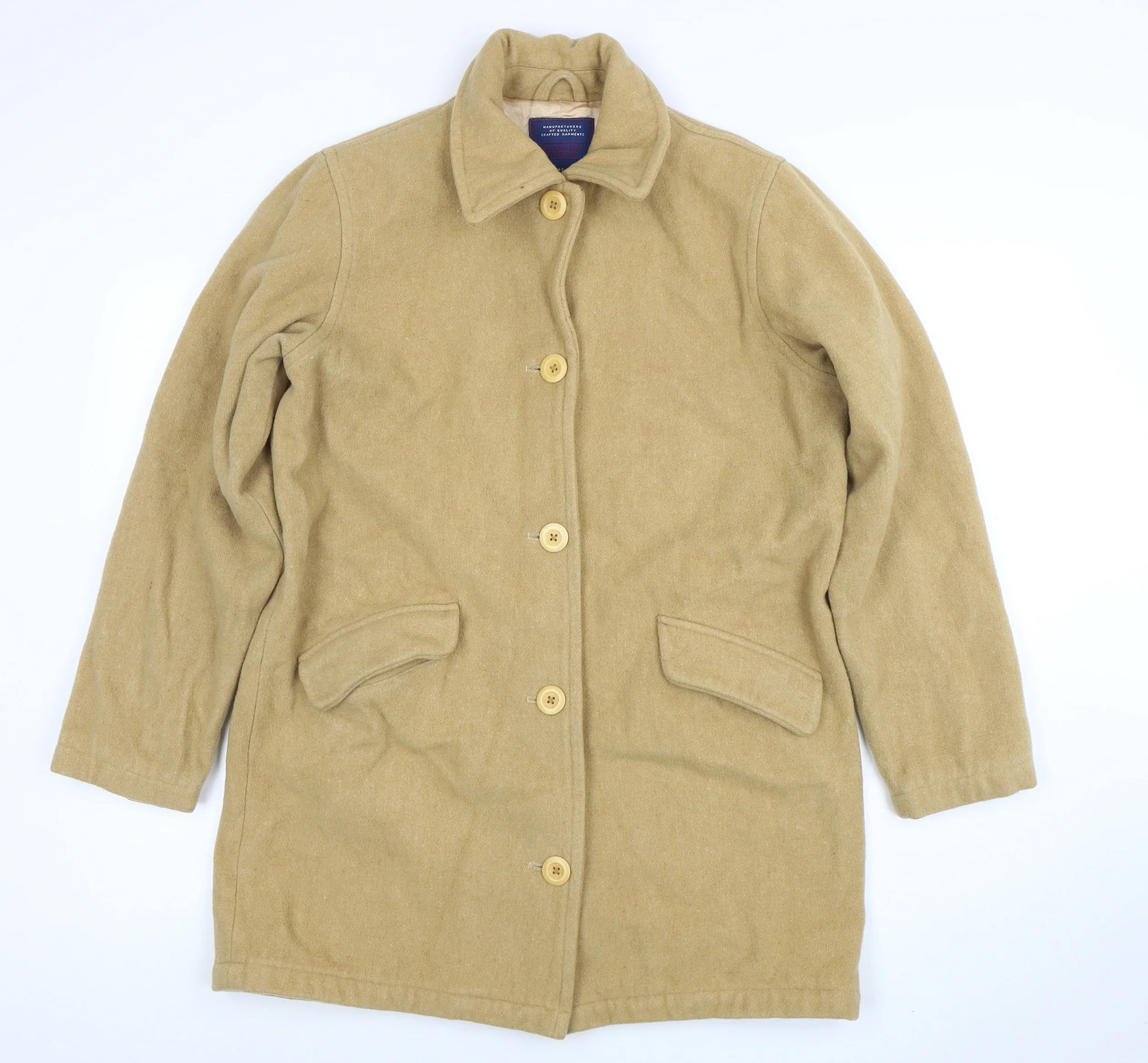 American Eagle Outfitters Women's Beige Wool Mid-Length Coat Size M