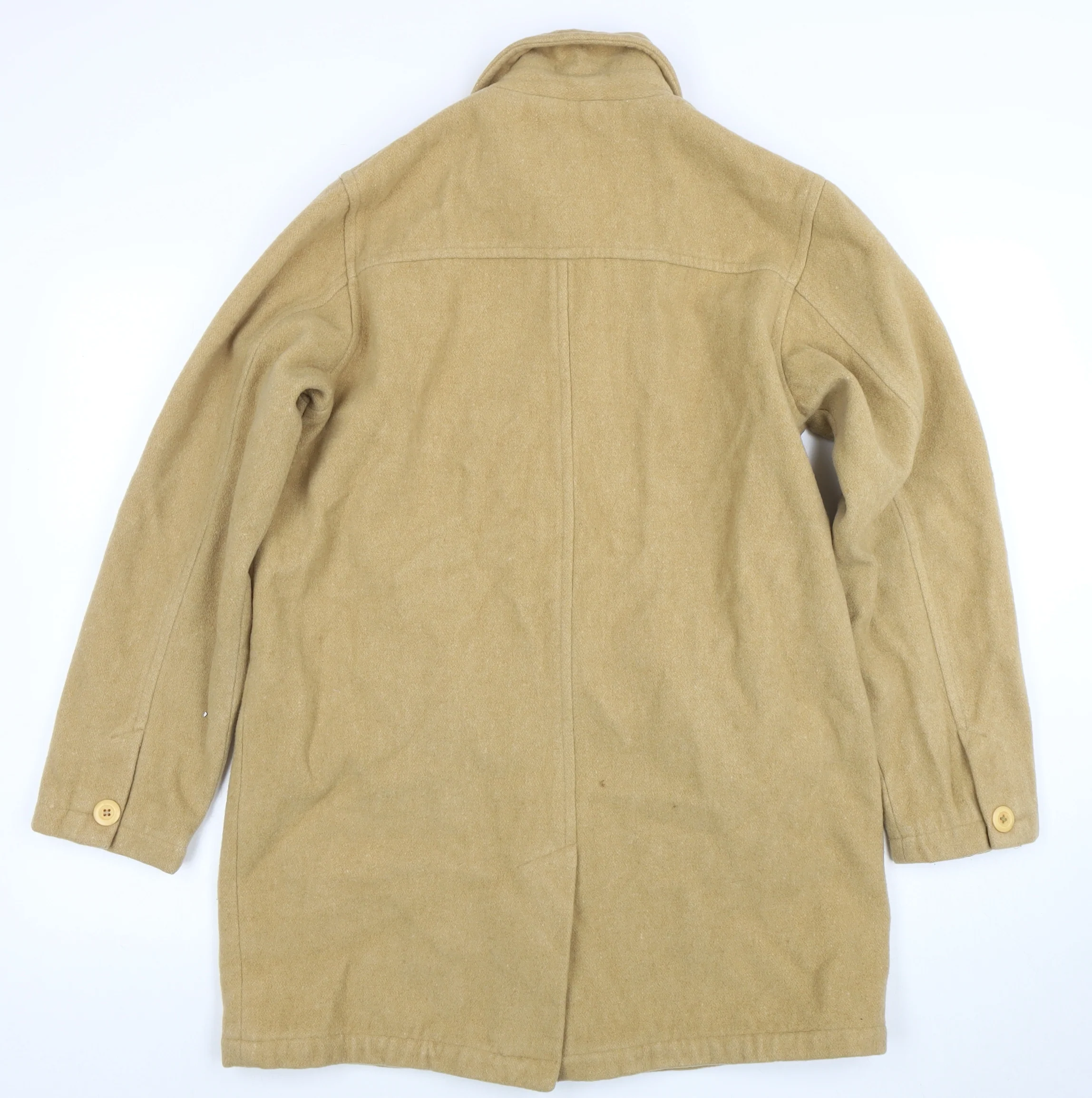 American Eagle Outfitters Women's Beige Wool Mid-Length Coat Size M - Image 3