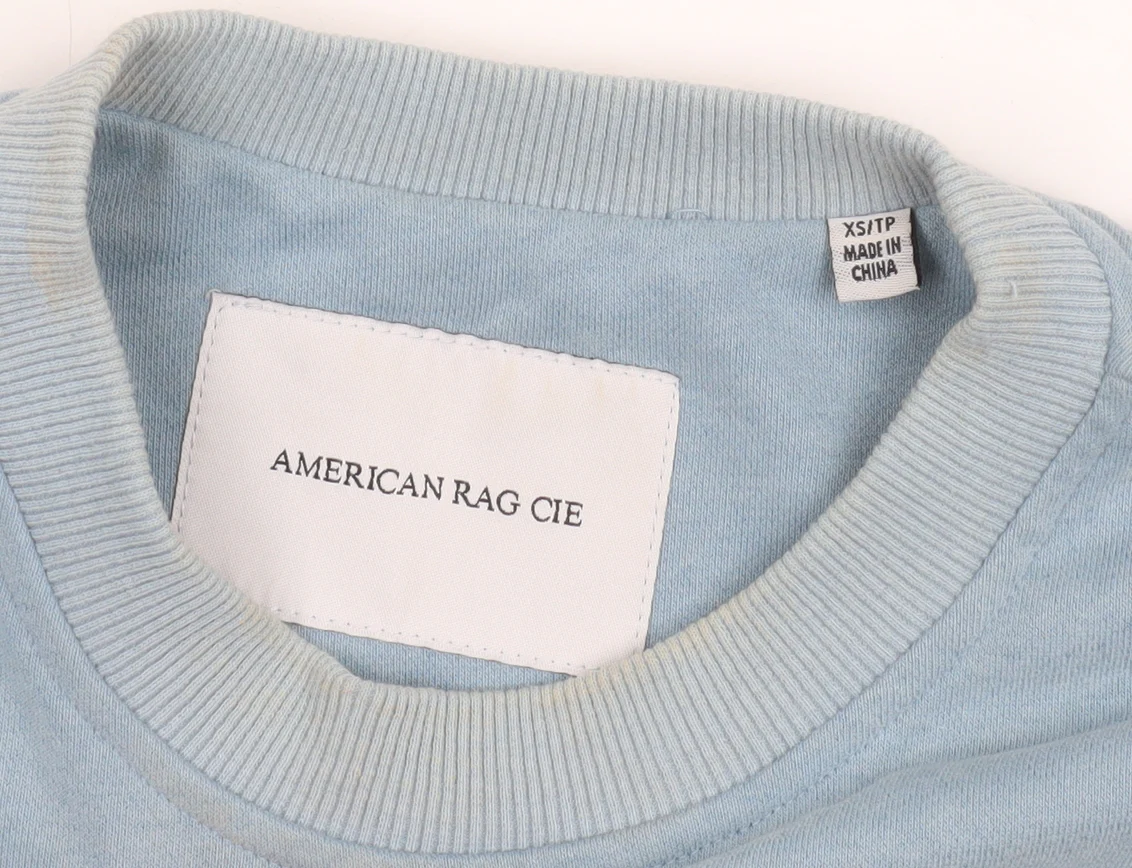American Rag CIE Women Blue Pullover Sweatshirt XS Cotton Blend - Image 4
