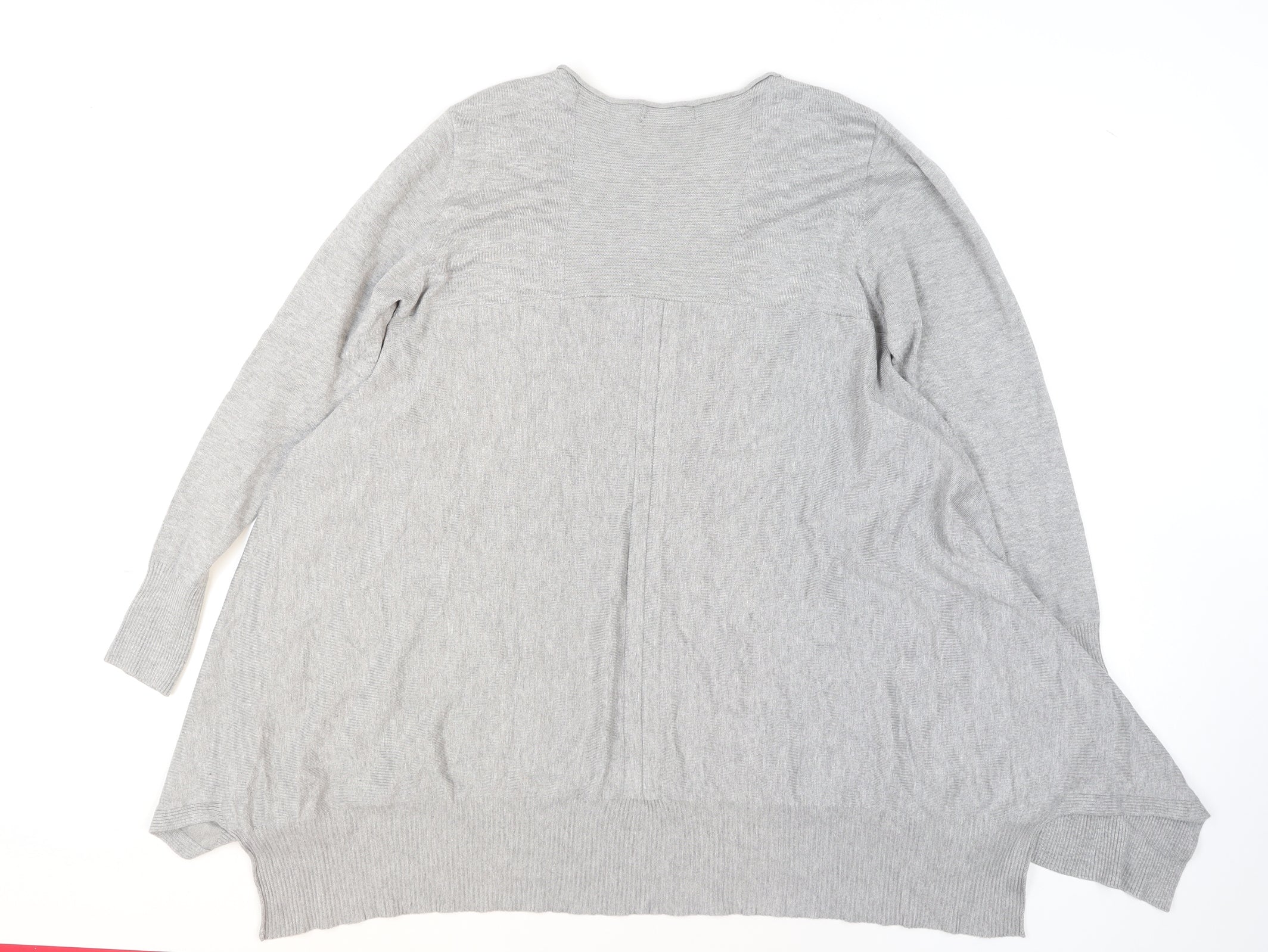 Anamor Women Grey Relaxed Fit Knit Long Sleeve Pullover Jumper M - Image 3