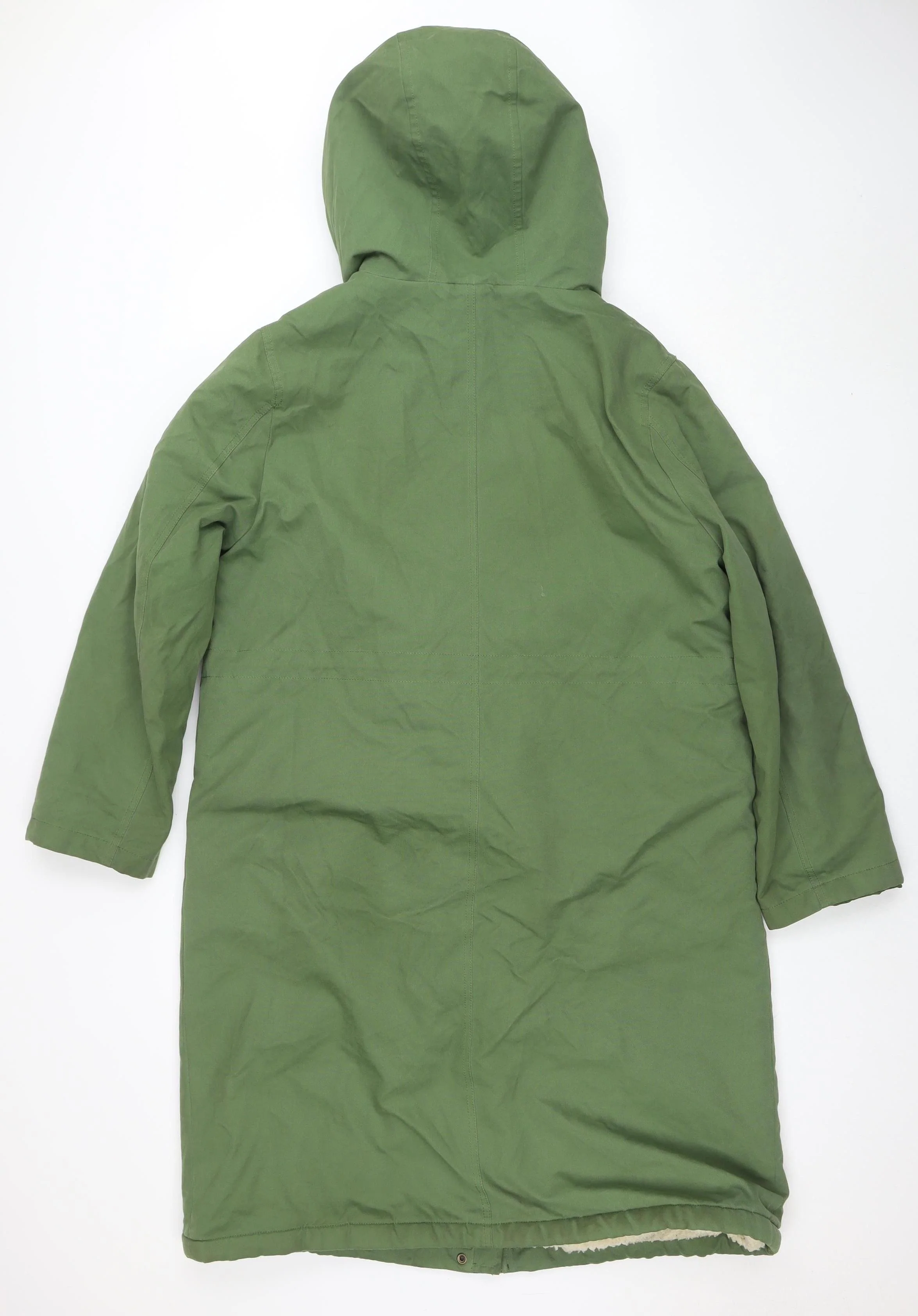 And/Or Women's Green Hooded Parka Coat Size 12 Cotton Blend - Image 3