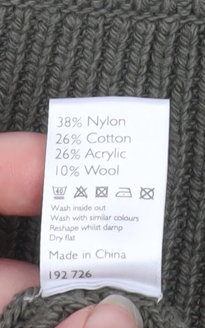 AND/OR Womens Green Puff Sleeve Ribbed Knit Jumper Size 10 - Image 5