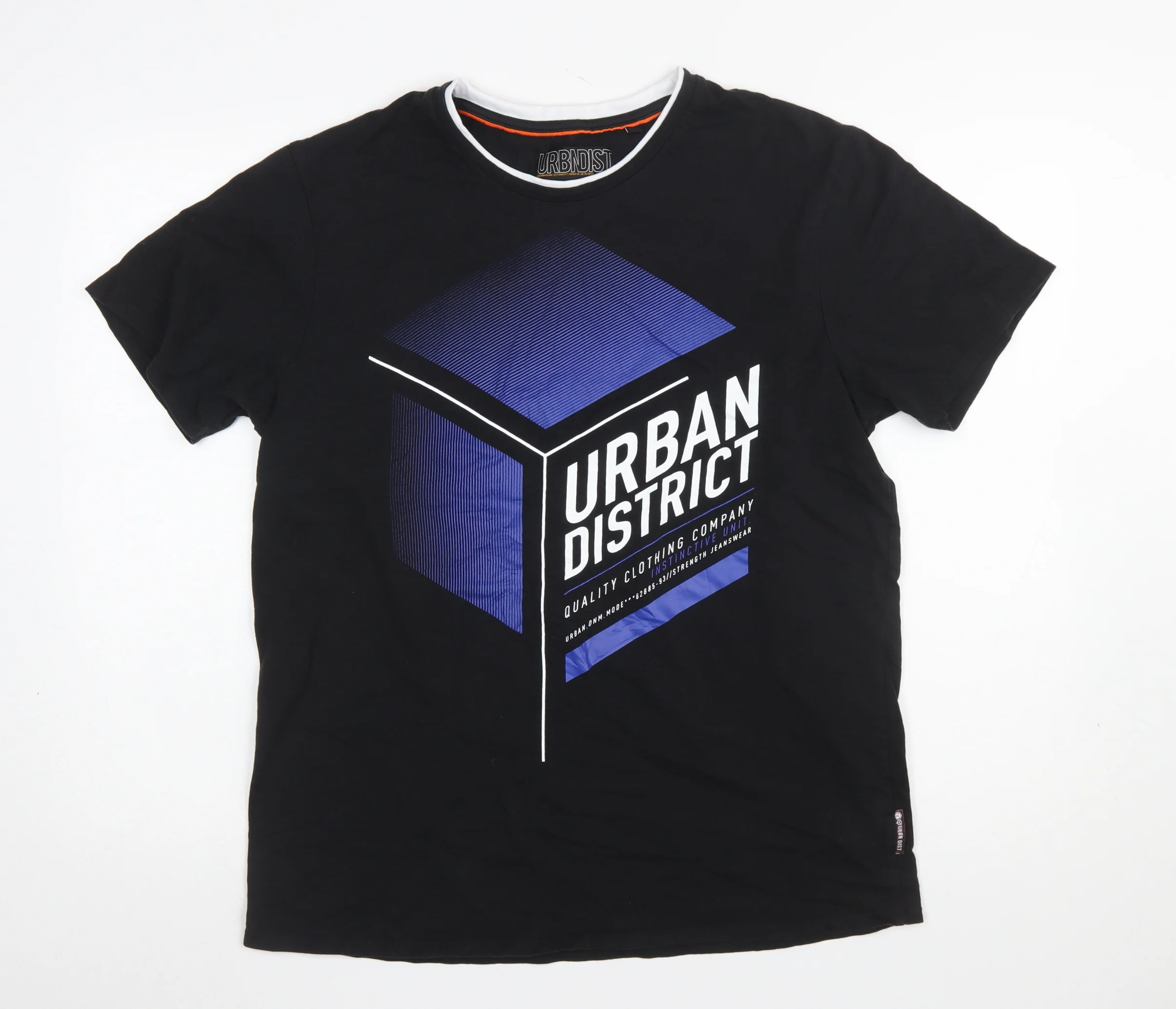 Angelo Litrico Urban District Men's Black XL Graphic Cotton T-Shirt