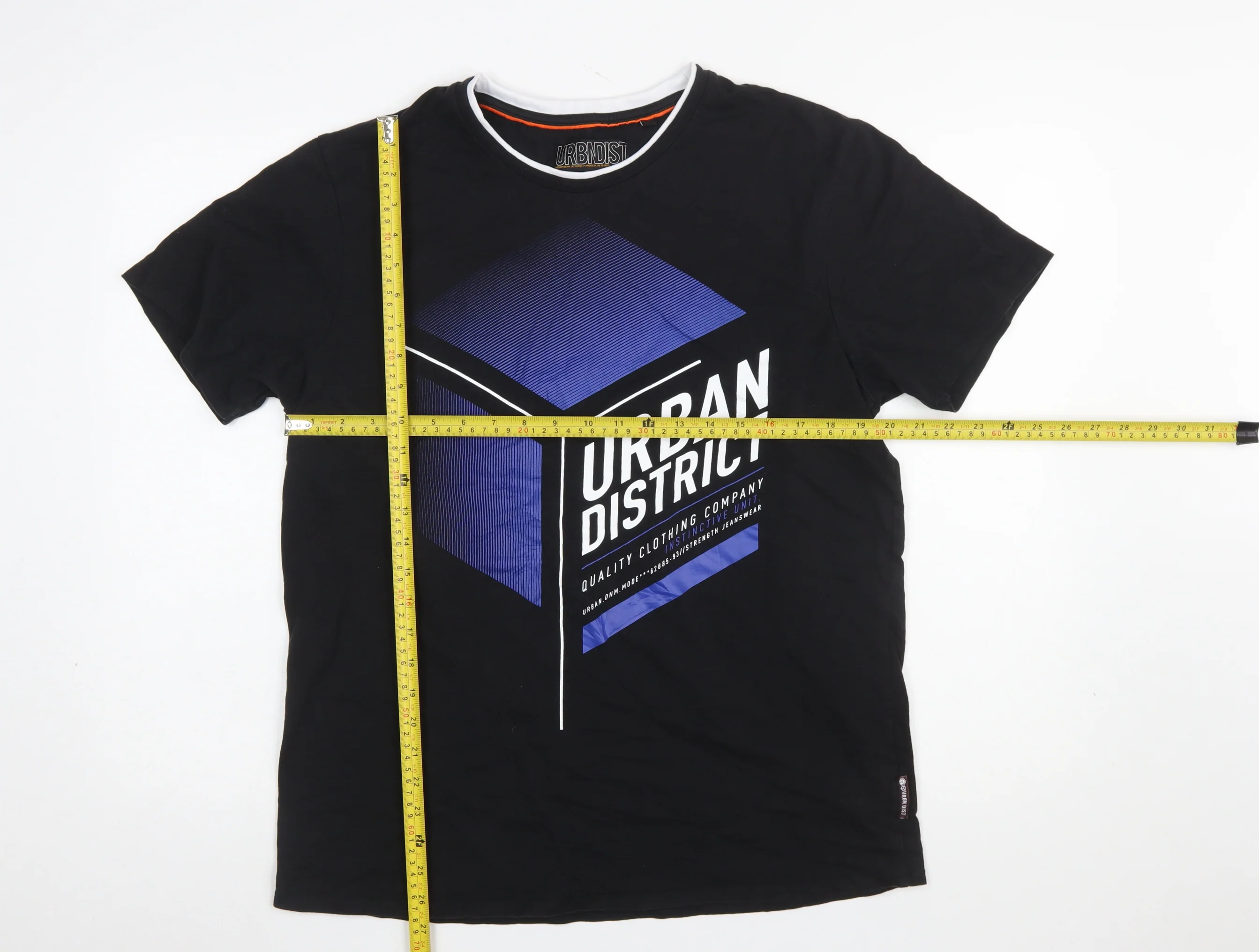 Angelo Litrico Urban District Men's Black XL Graphic Cotton T-Shirt - Image 2