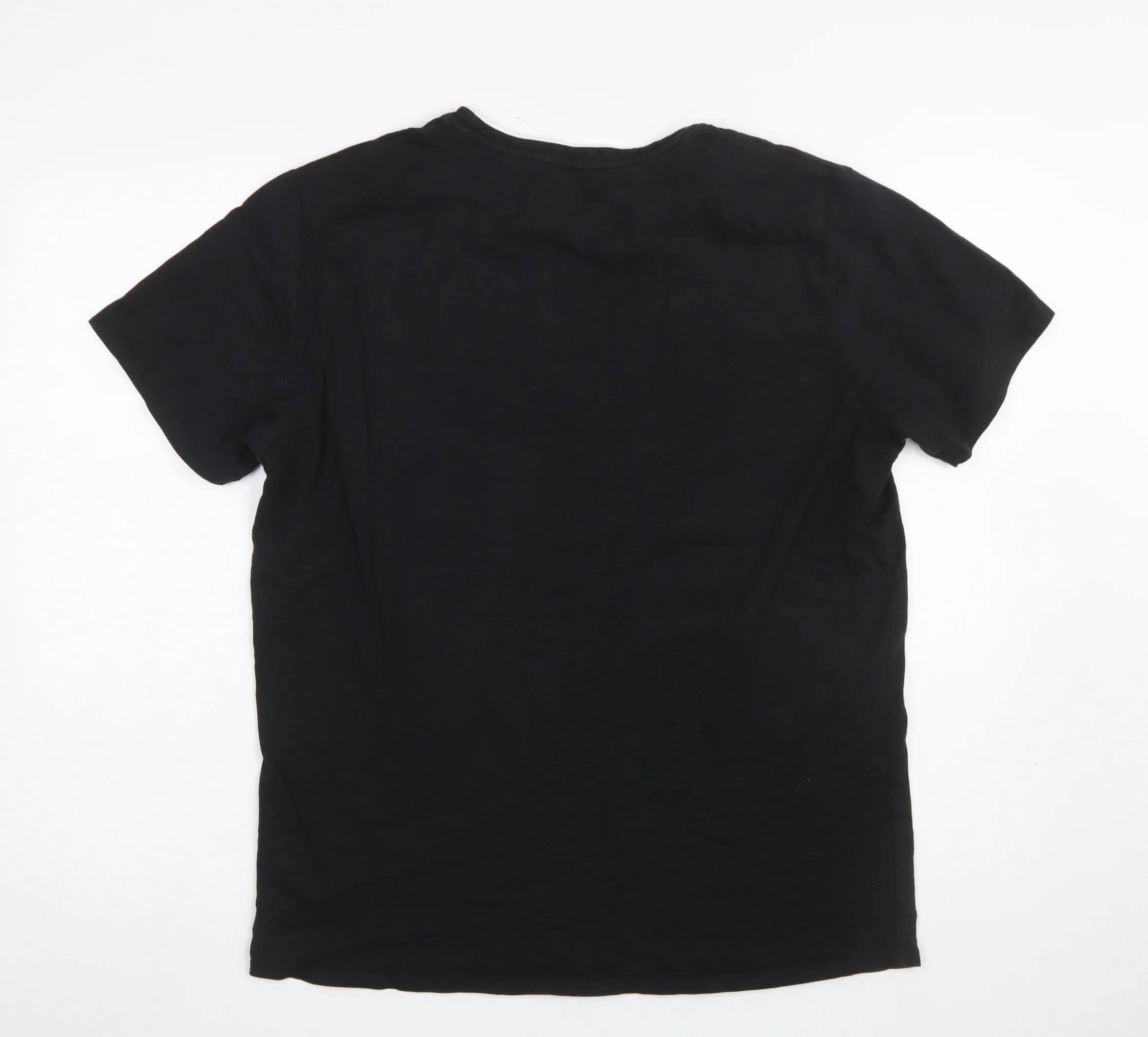 Angelo Litrico Urban District Men's Black XL Graphic Cotton T-Shirt - Image 3