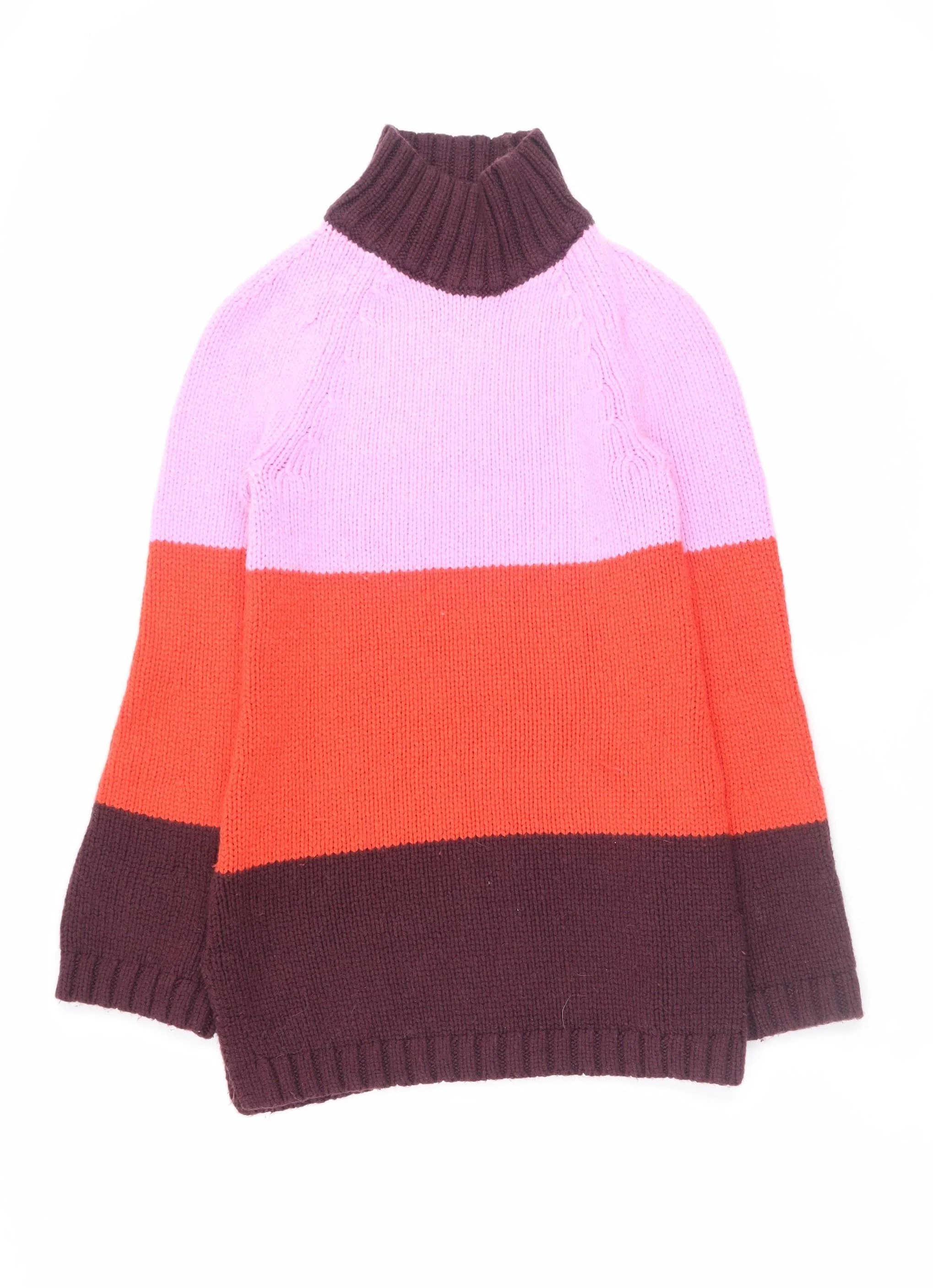 Ann Taylor Womens Multicoloured XS Knit Roll Neck Jumper Dress