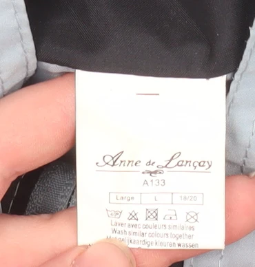 Anne de Lançay Women’s Blue Rain Coat Jacket L 18/20 Nautical Lightweight - Image 5