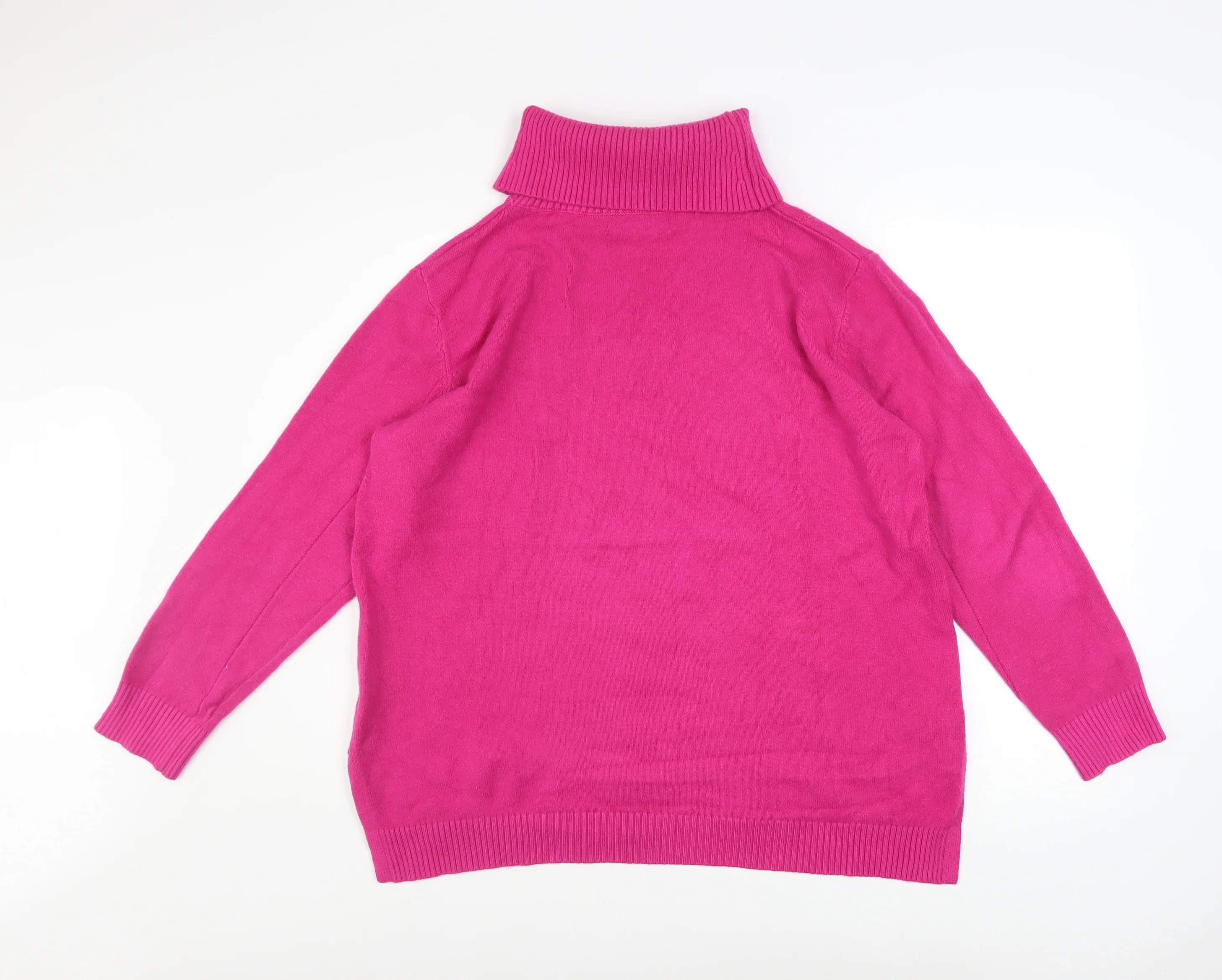 ANNY Women’s Pink Roll Neck Long Sleeve Pullover Jumper L - Image 3