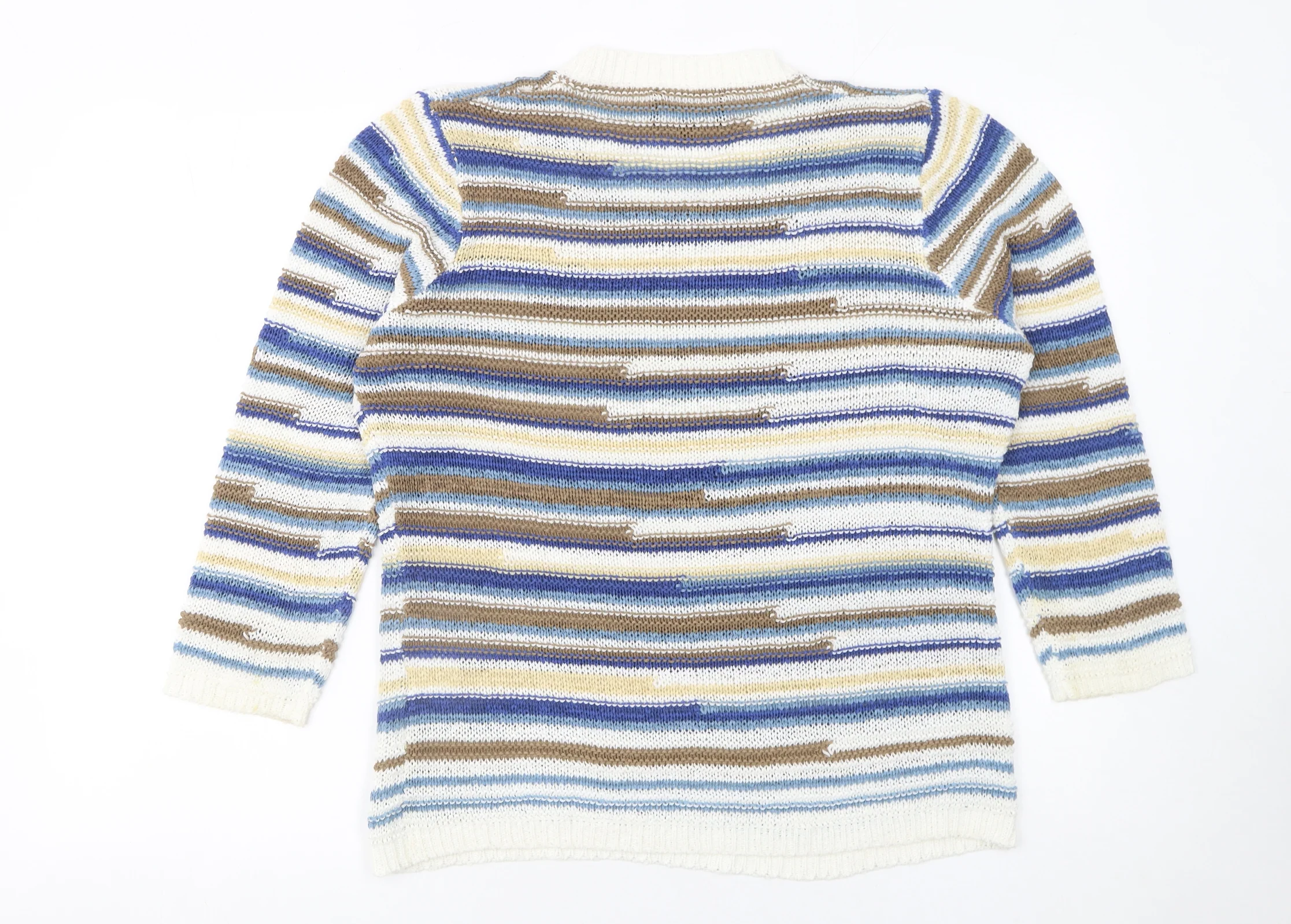 Anonymous Women’s Multicoloured Striped Knit Jumper Size S - Image 3