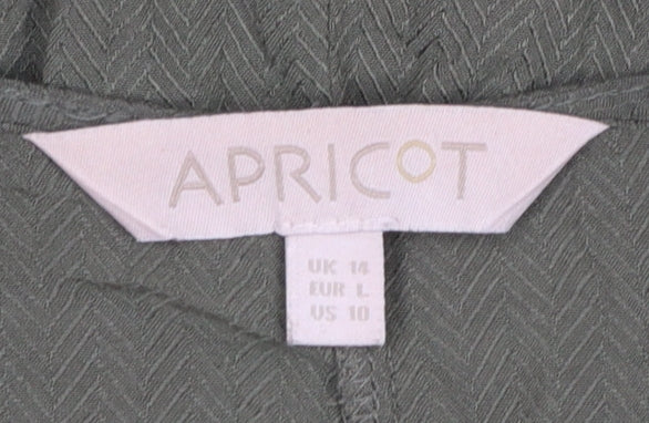 Apricot Women Green Size 14 Viscose Tunic Blouse Short Sleeve - Image 4