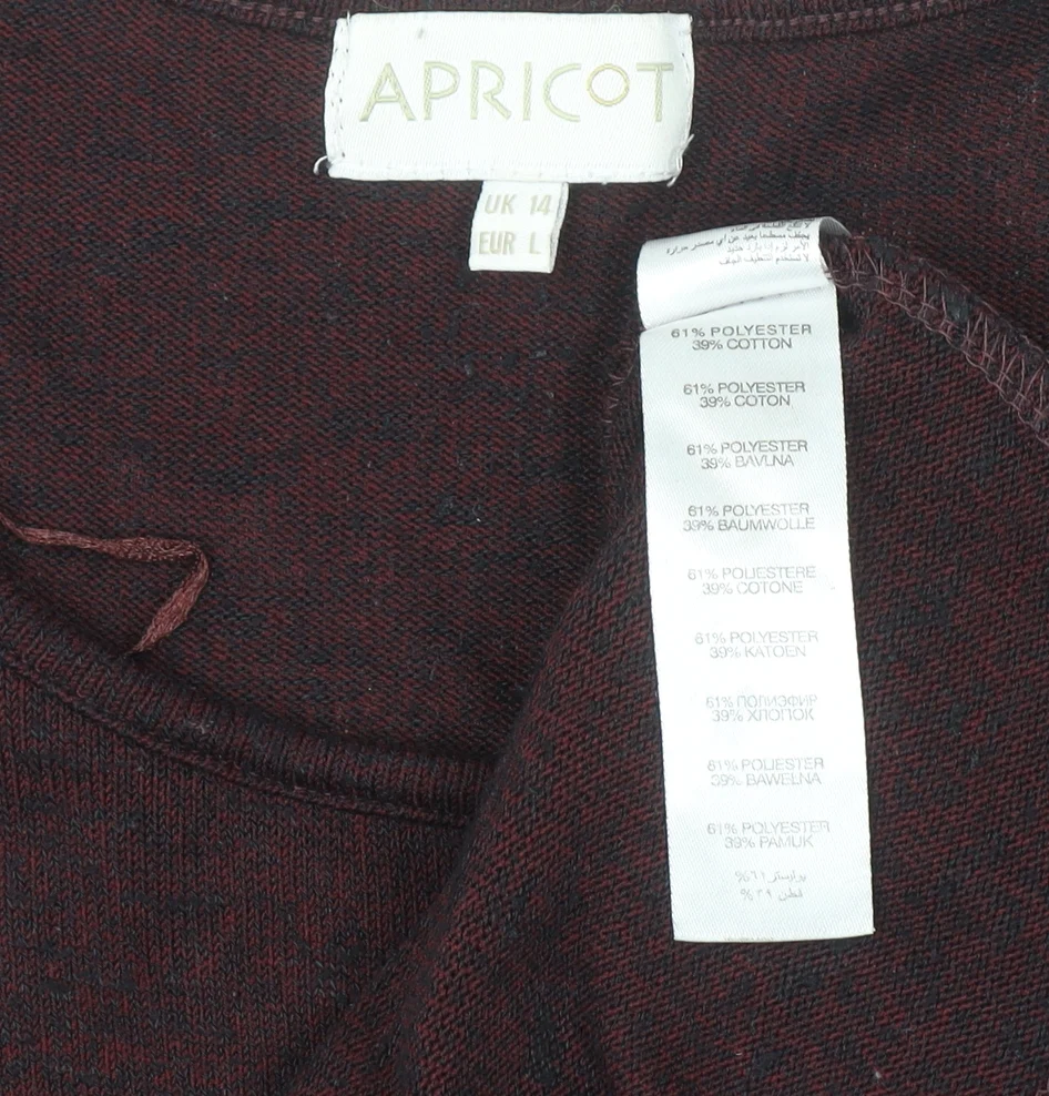 Apricot Women’s Brown Wrap Knit 3/4 Sleeve Top Size 14 - Image 4
