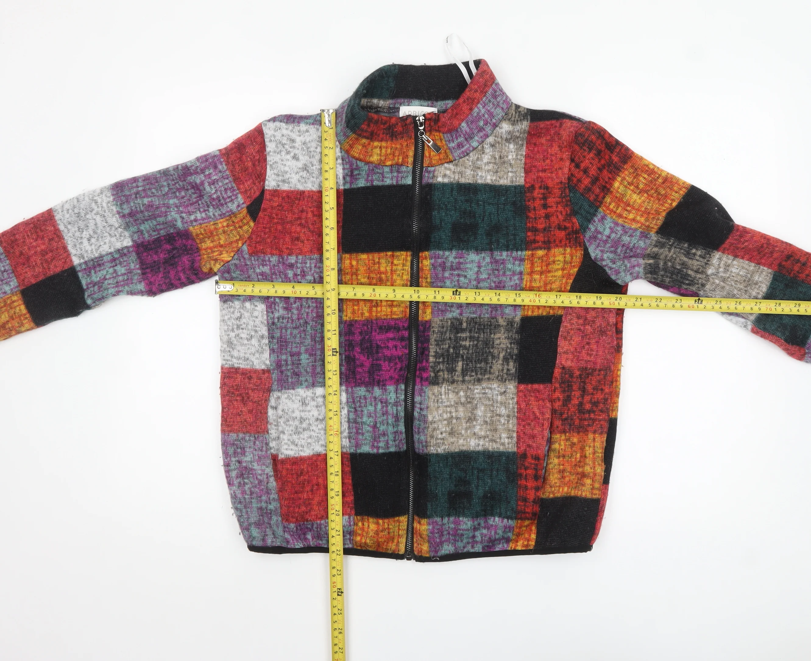Apricot Women's Multicoloured Full Zip Knit Jumper Size 12 - Image 2