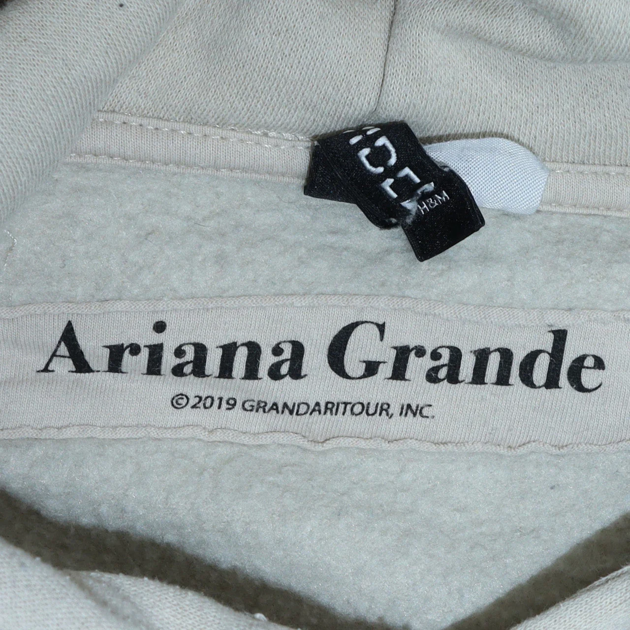 Ariana Grande Women Beige Long Sleeve Pullover Hoodie Dress Size M - Image 5