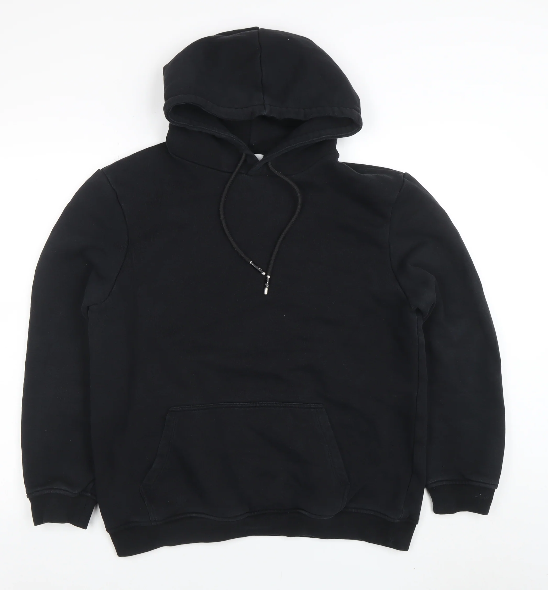 ARNE Women Black M Pullover Hoodie Cotton Blend Casual Sweatshirt