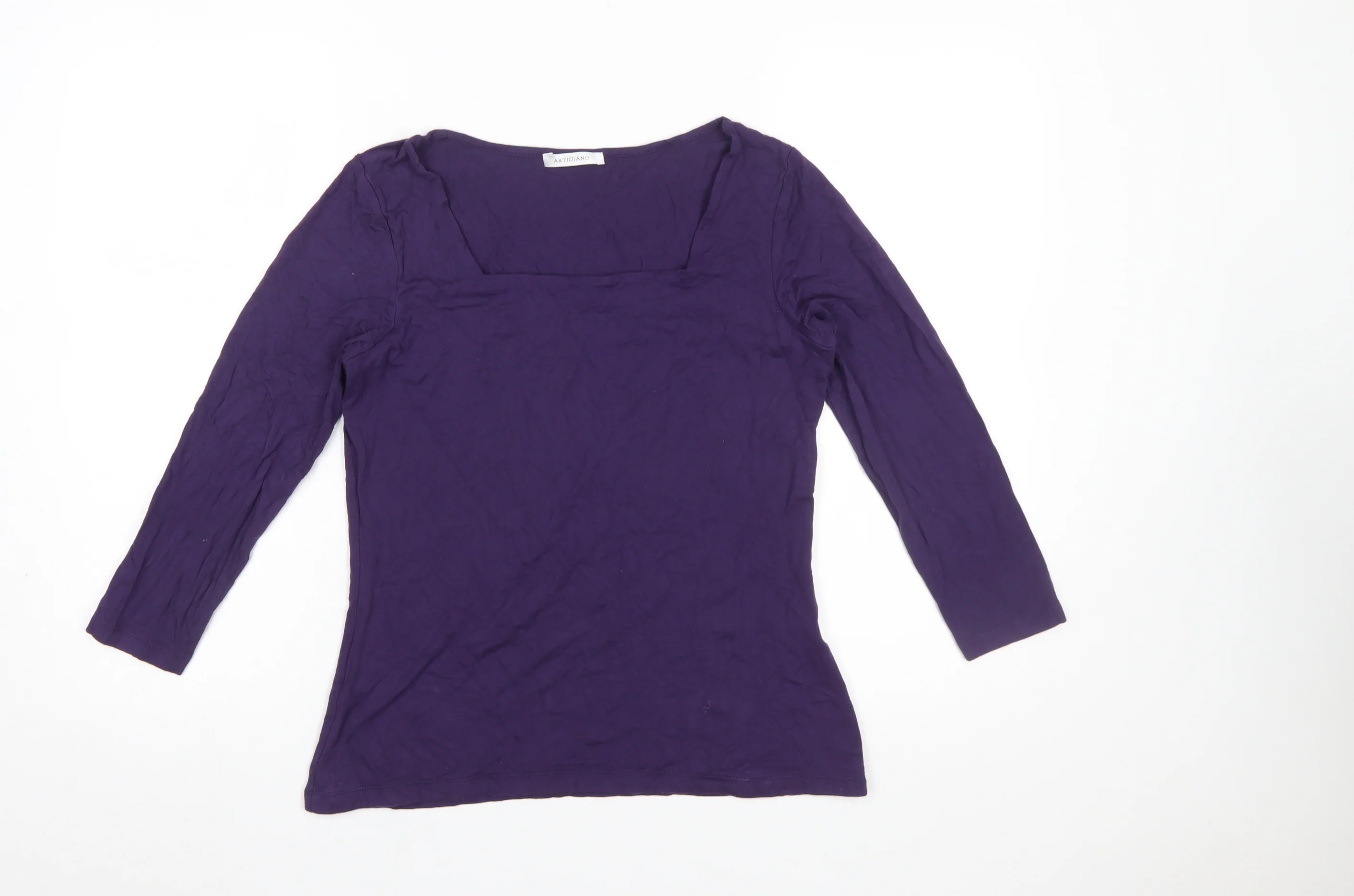 Artigiano Women's Purple Jersey Blouse Size 14