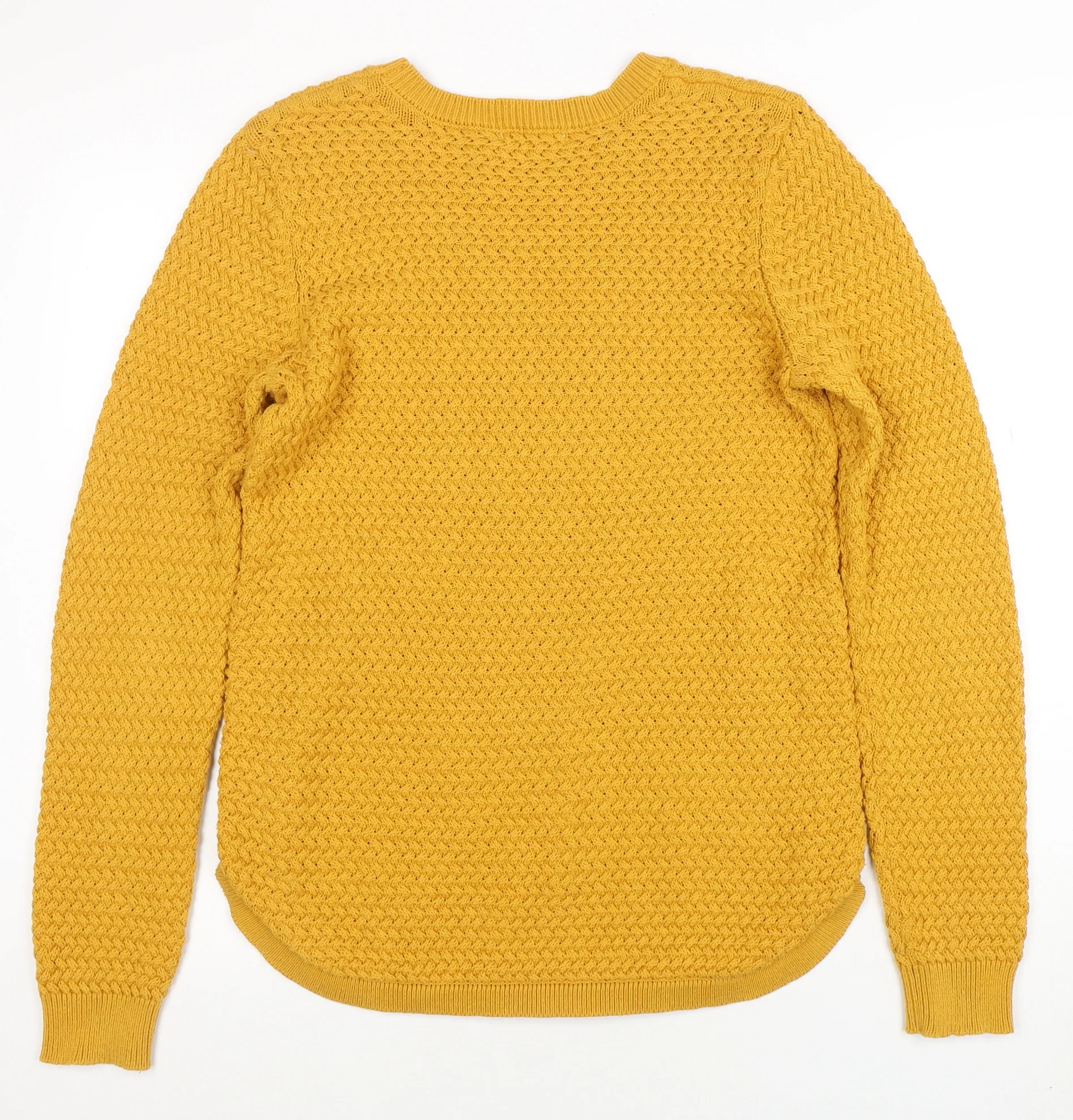 Artisan NY Women Mustard Yellow Knit Jumper Size M Button Detail - Image 3