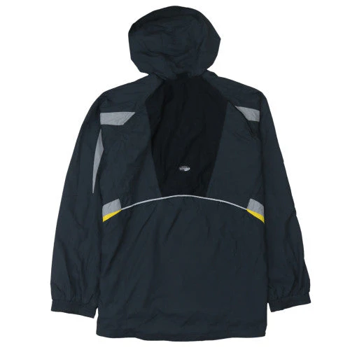 Asics Men's Black Yellow Hooded Windbreaker Jacket M - Image 4