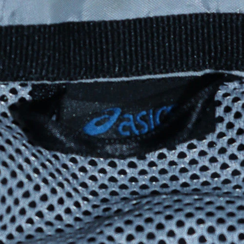 Asics Men's Black Yellow Hooded Windbreaker Jacket M - Image 5