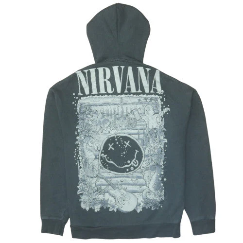 ASOS Design Men’s Black Nirvana Pullover Hoodie XS Music Graphic - Image 4