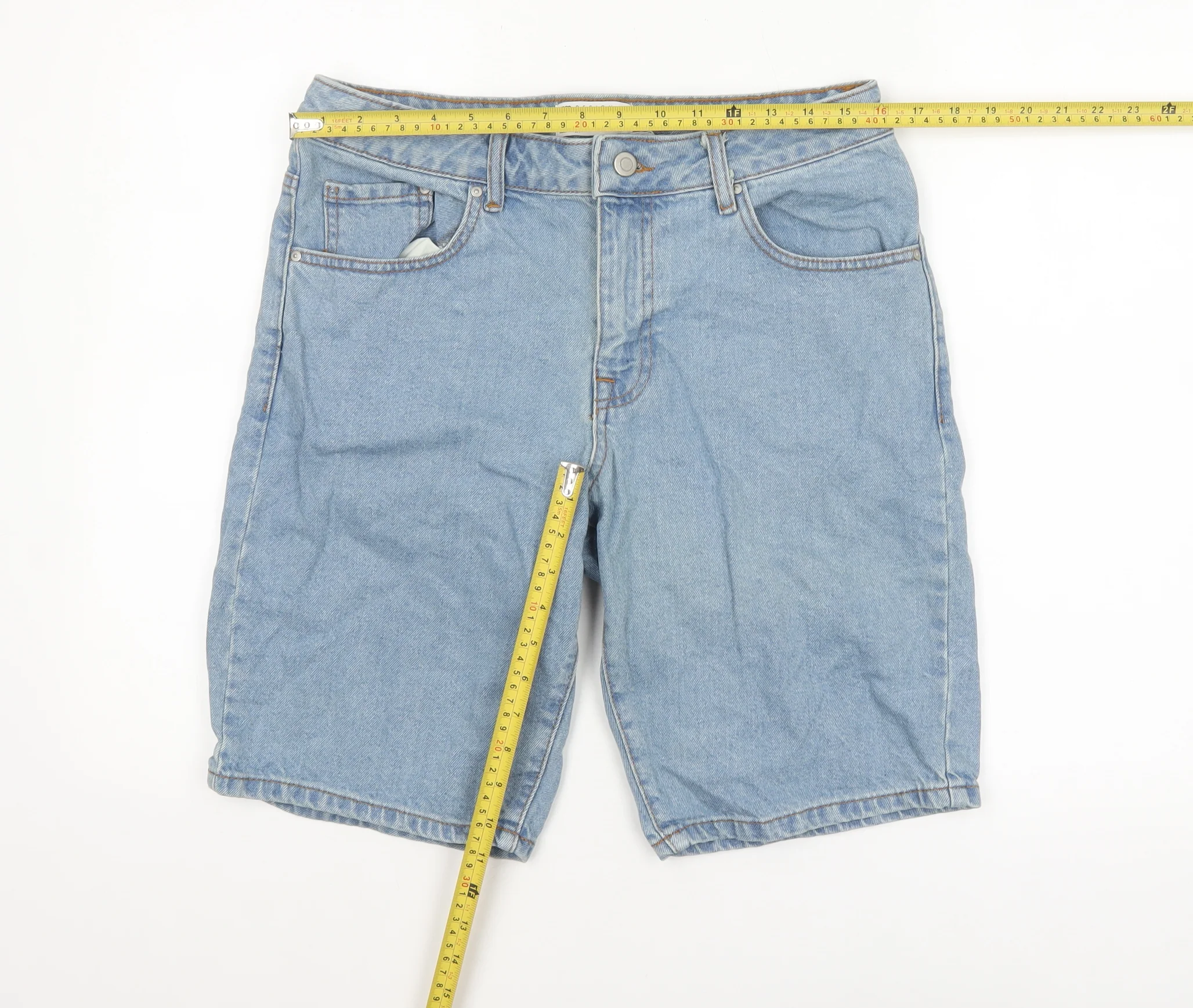 ASOS DESIGN Men’s Blue Denim Chino Shorts Size M 32in Waist Casual - Image 2