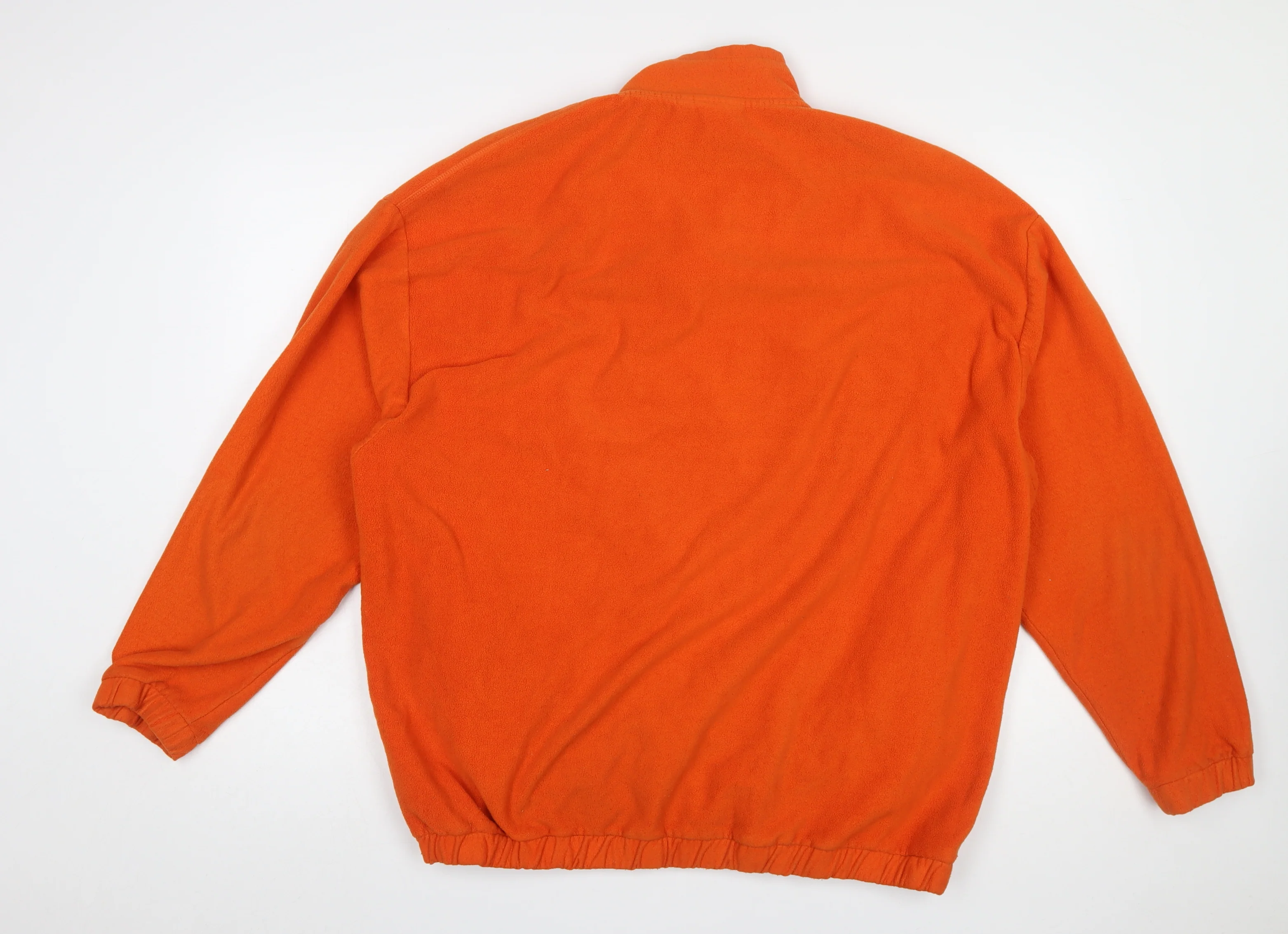ASOS DESIGN Men’s Orange 2XL Fleece 1/4 Zip Pullover Sweatshirt - Image 3
