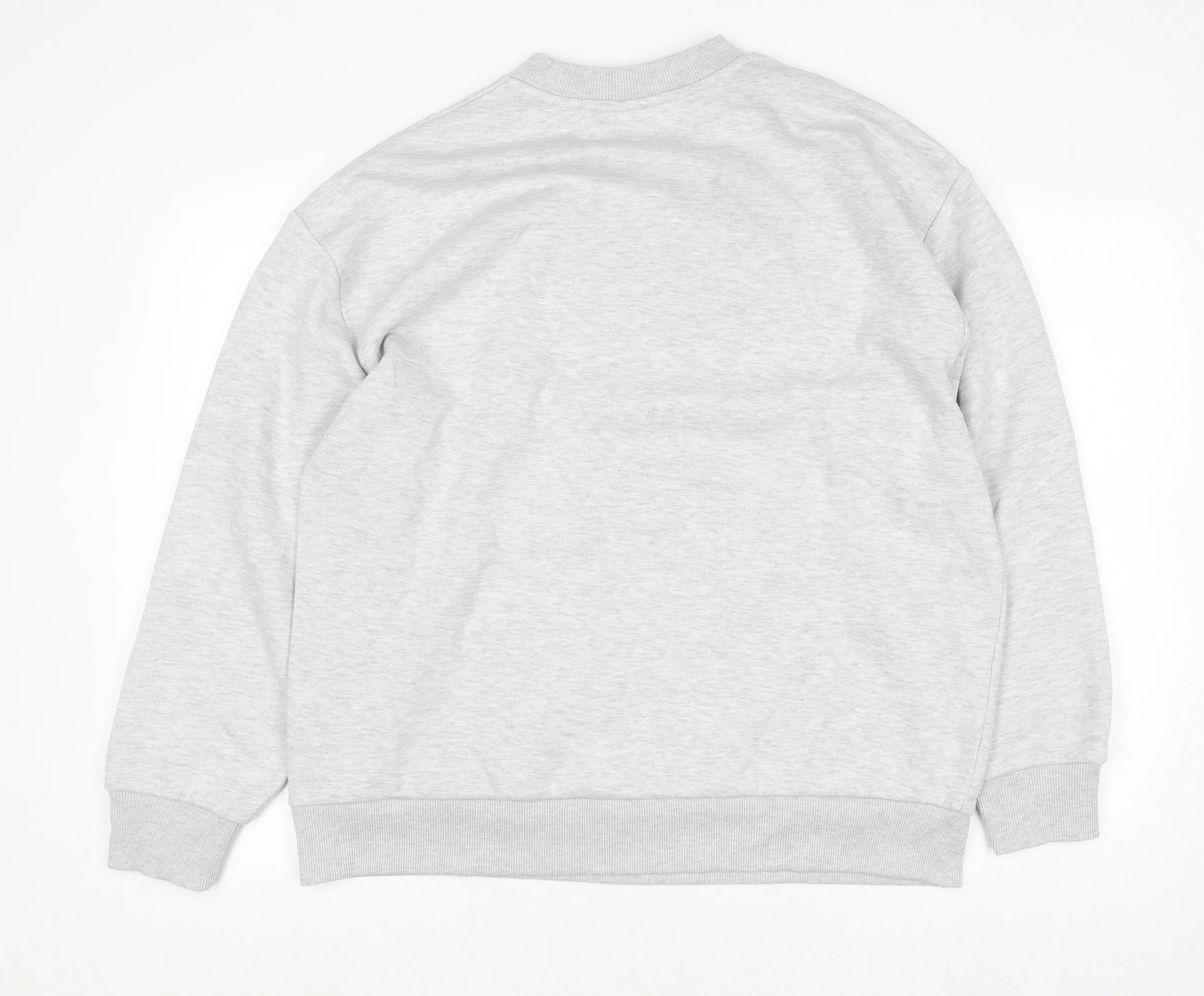 ASOS DESIGN Unisex Grey Graphic Pullover Sweatshirt Size S - Image 3