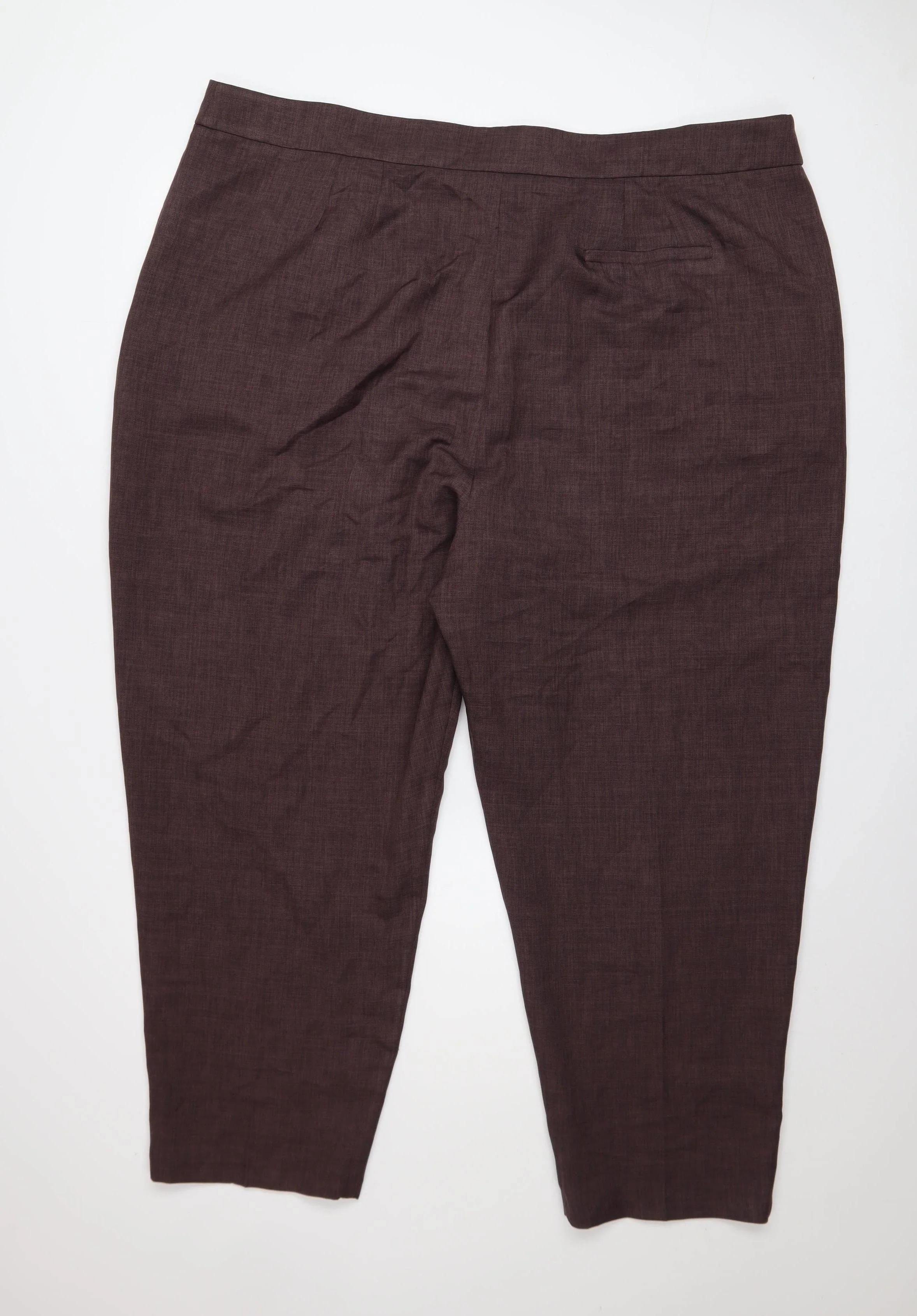 ASOS DESIGN Women Brown Plus Size 24 Tapered Trousers - Image 3