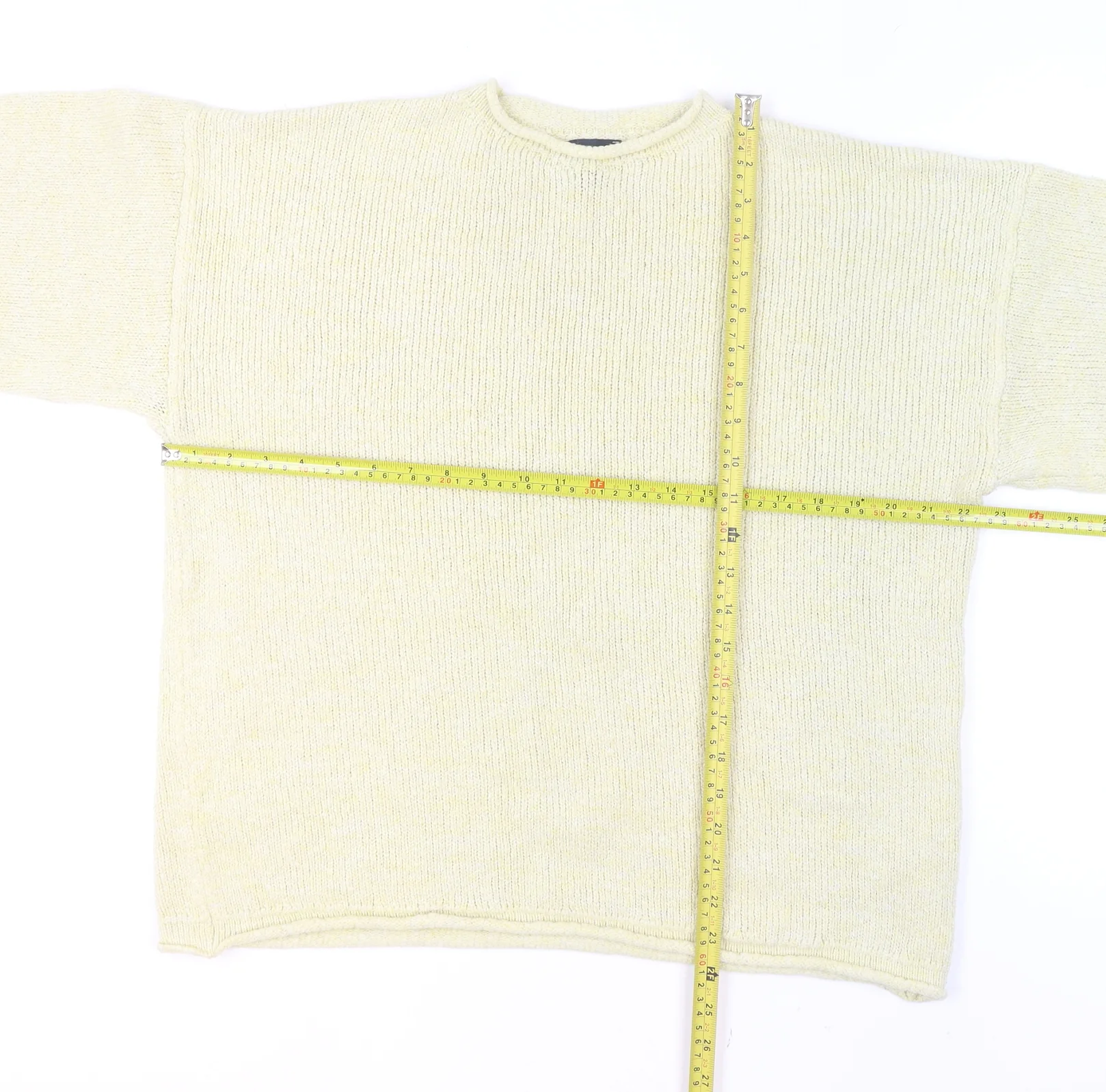 ASOS DESIGN Women’s Beige Chunky Knit Crew Neck Jumper Size S - Image 2