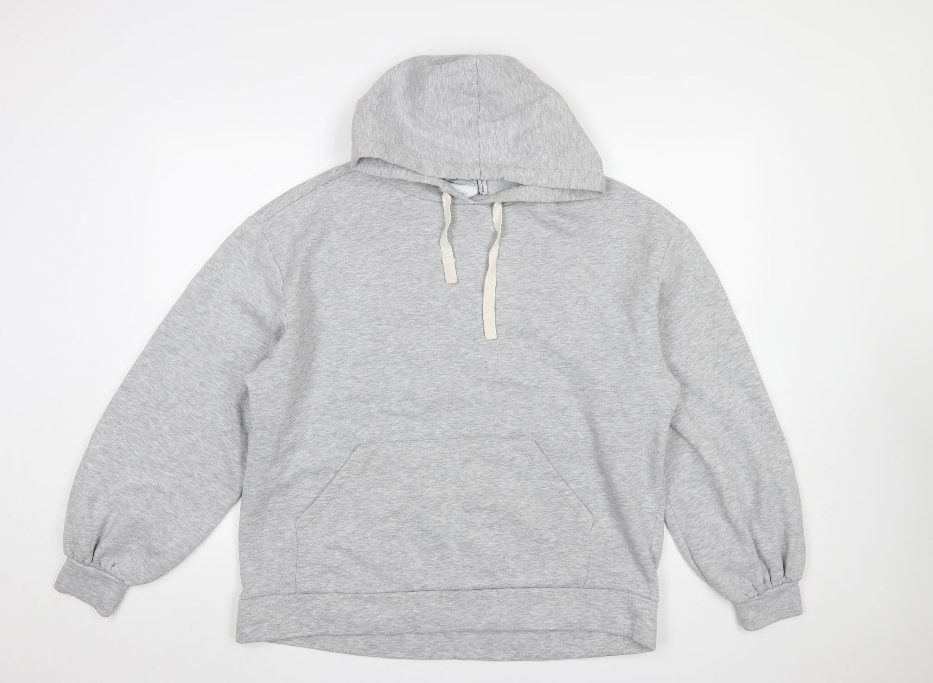 ASOS Design Women’s Grey Pullover Hoodie Size 12 Relaxed Fit