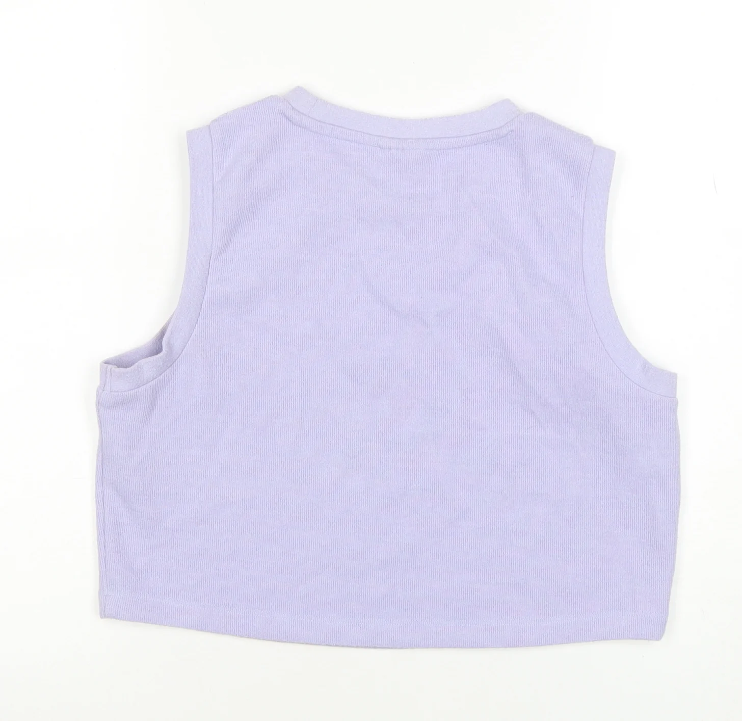 ASOS Design Women’s Purple Cropped Tank Top UK 8 Polyester Cotton - Image 3