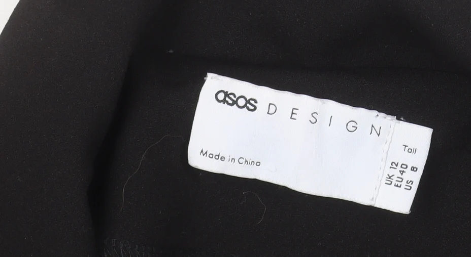 ASOS Design Women's Black Tall Blazer Jacket UK 12 Classic Fit - Image 4