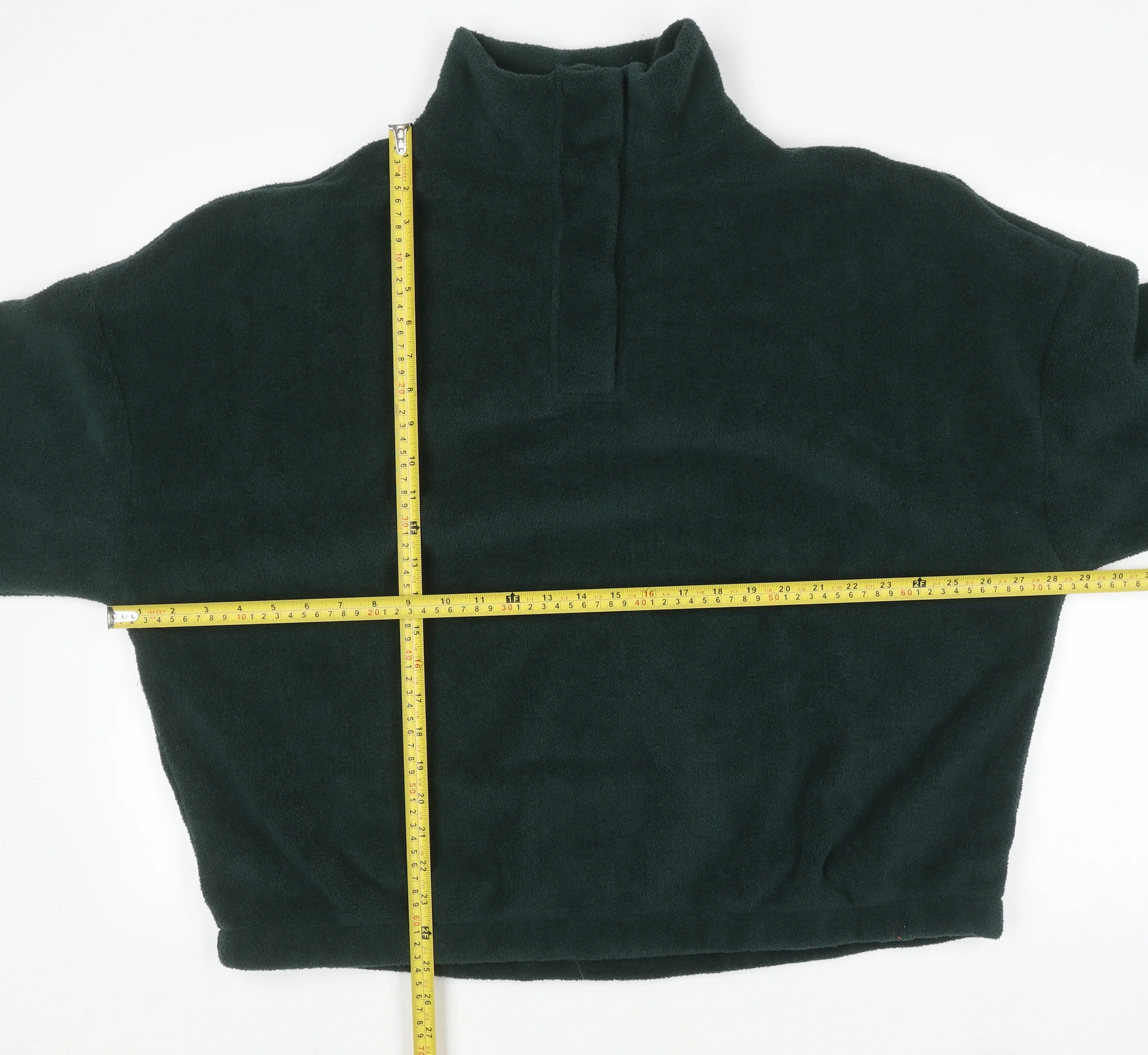 ASOS Design Women's Dark Green Fleece Pullover Sweatshirt UK 12-14 - Image 2