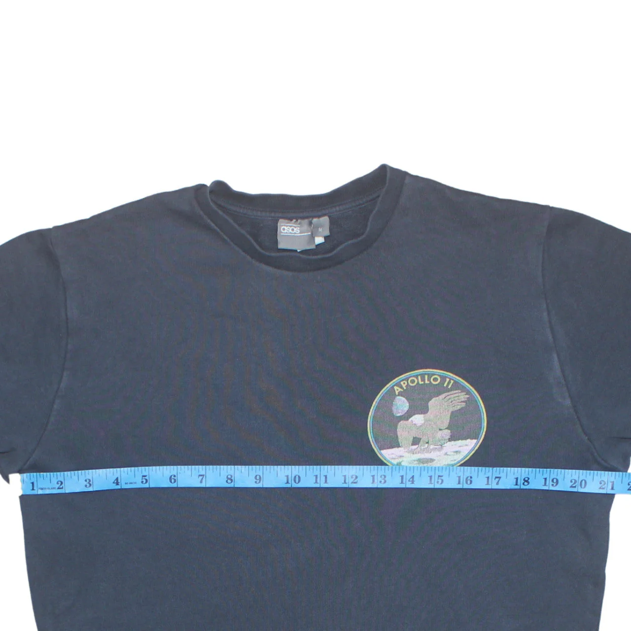 ASOS Men’s Blue Apollo 11 Crew Neck Cotton Sweatshirt Size M - Image 2