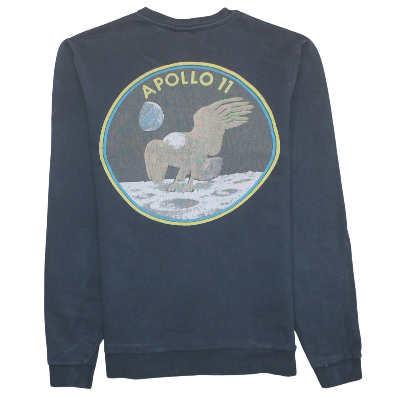 ASOS Men’s Blue Apollo 11 Crew Neck Cotton Sweatshirt Size M - Image 4