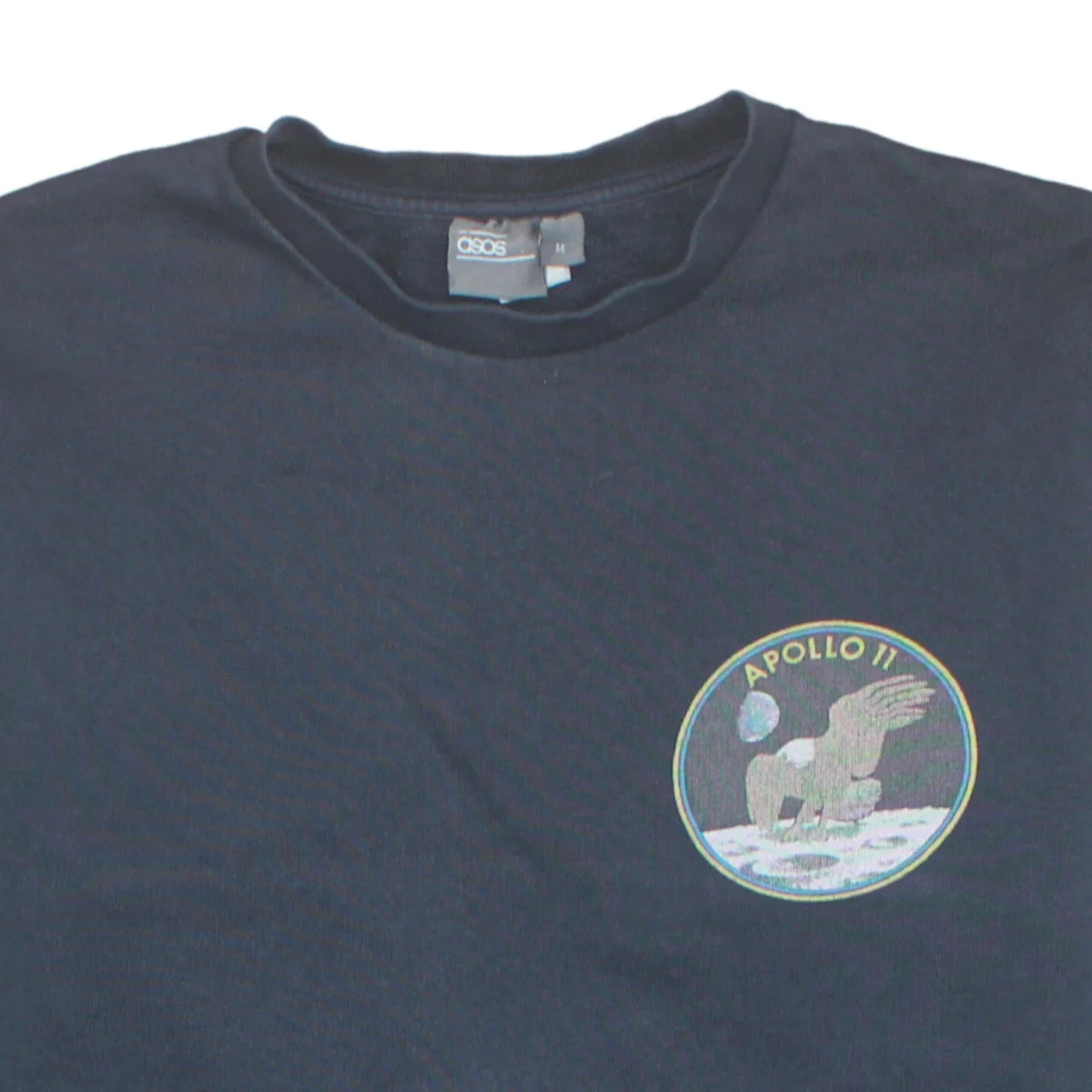ASOS Men’s Blue Apollo 11 Crew Neck Cotton Sweatshirt Size M - Image 7