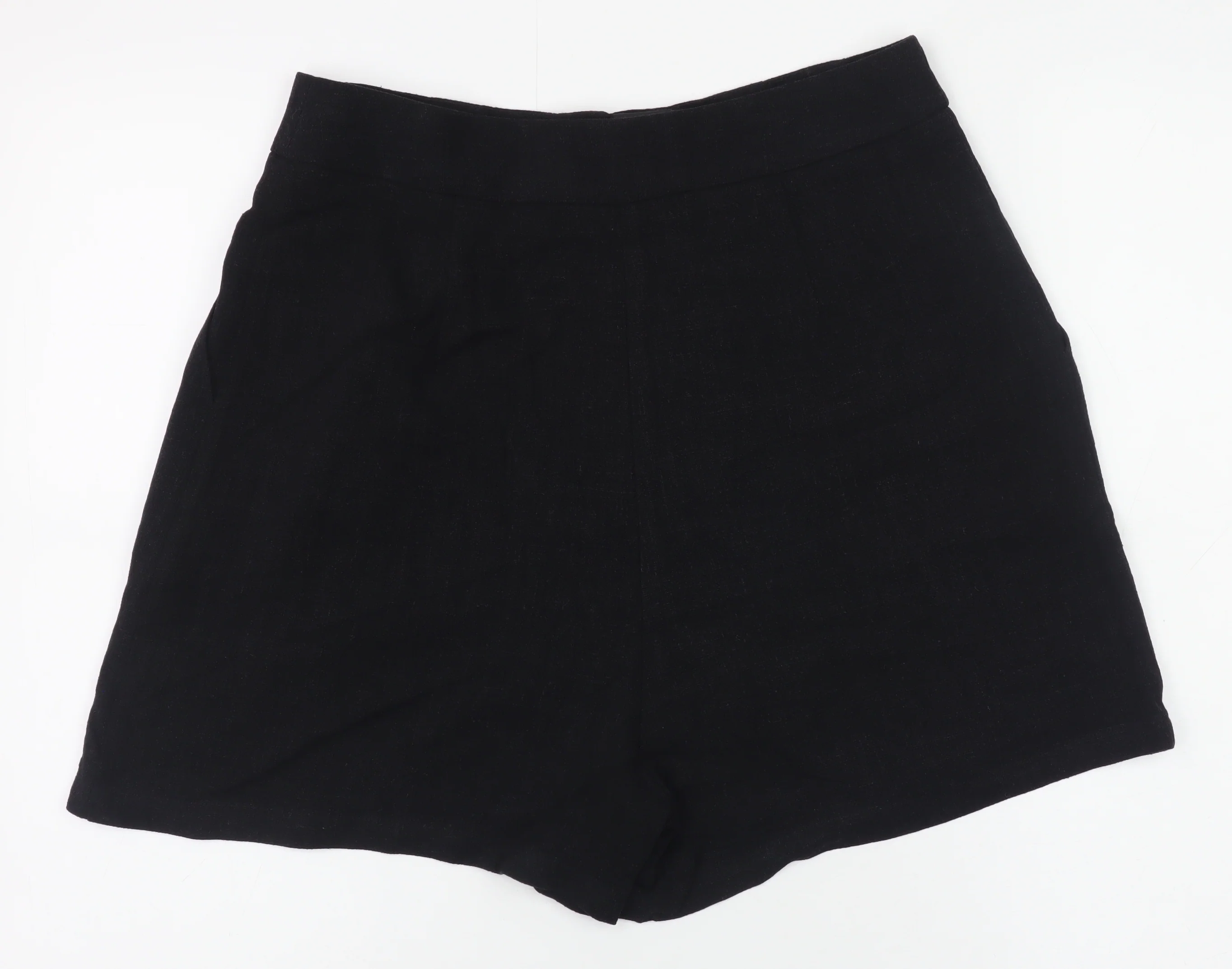 ASOS Women Black Size 10 High-Waist Chino Shorts - Image 3